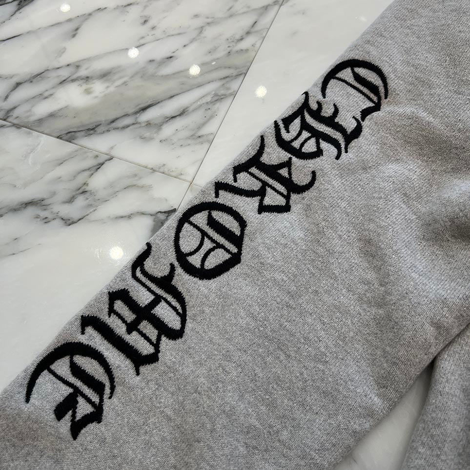 CHROME HEARTS Y NOT Cashmere Logo Embroidery Pullover Knit Sweater Size XL クロムハーツ ワイノット カシミヤ ロゴ刺繡 プルオーバー ニットセーター サイズXL