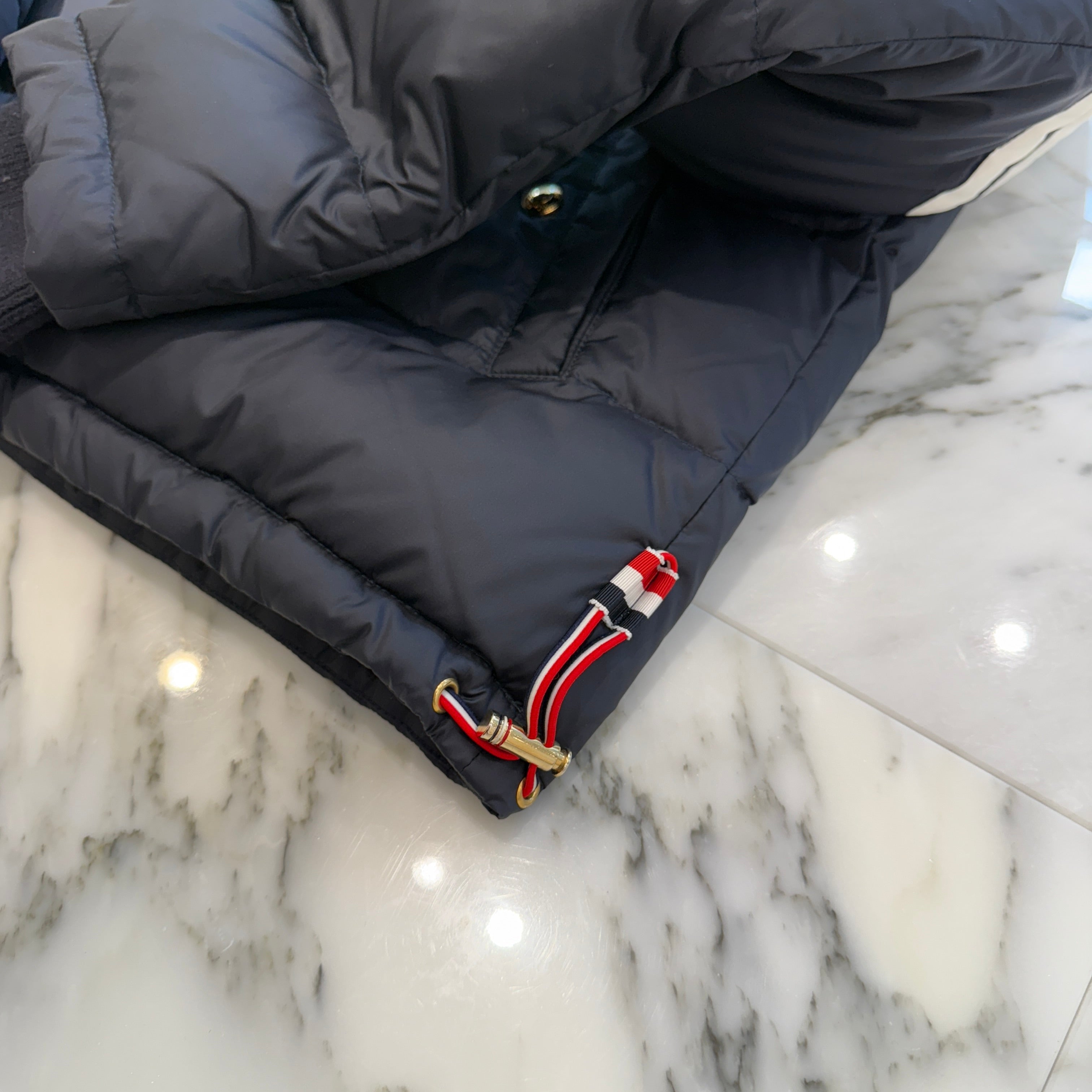 THOM BROWNE 2023AW DOWNFILLED 4 Bar Snap Front Down Jacket MJD061X-05411415 Size 3 トムブラウン ダウンフィルド 4バー スナップフロント ダウンジャケット サイズ3