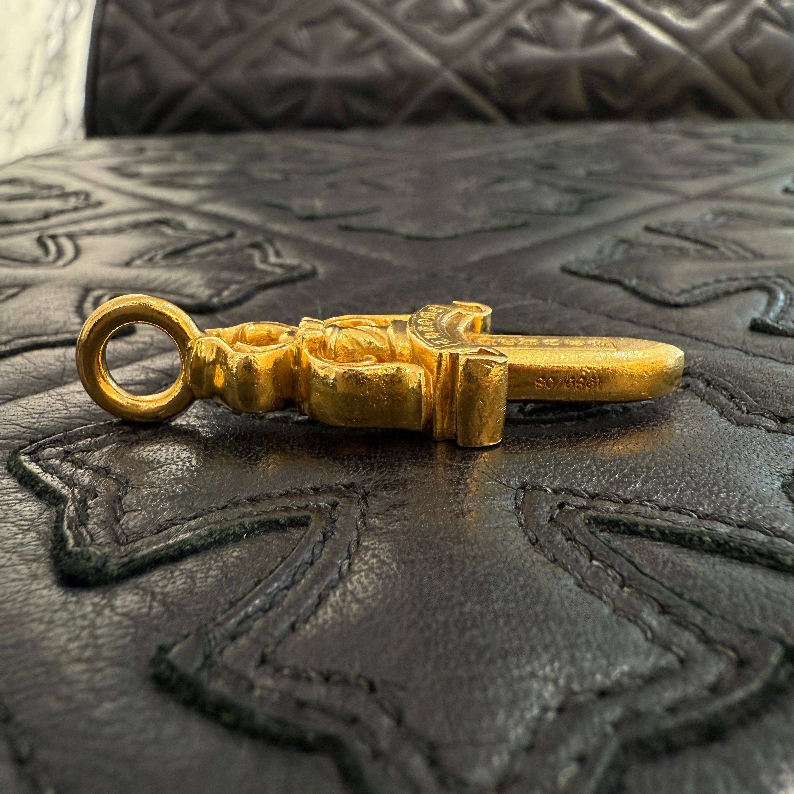 CHROME HEARTS 22K Double Dagger Pendant Top クロムハーツ 22K ダブルダガー ペンダントトップ