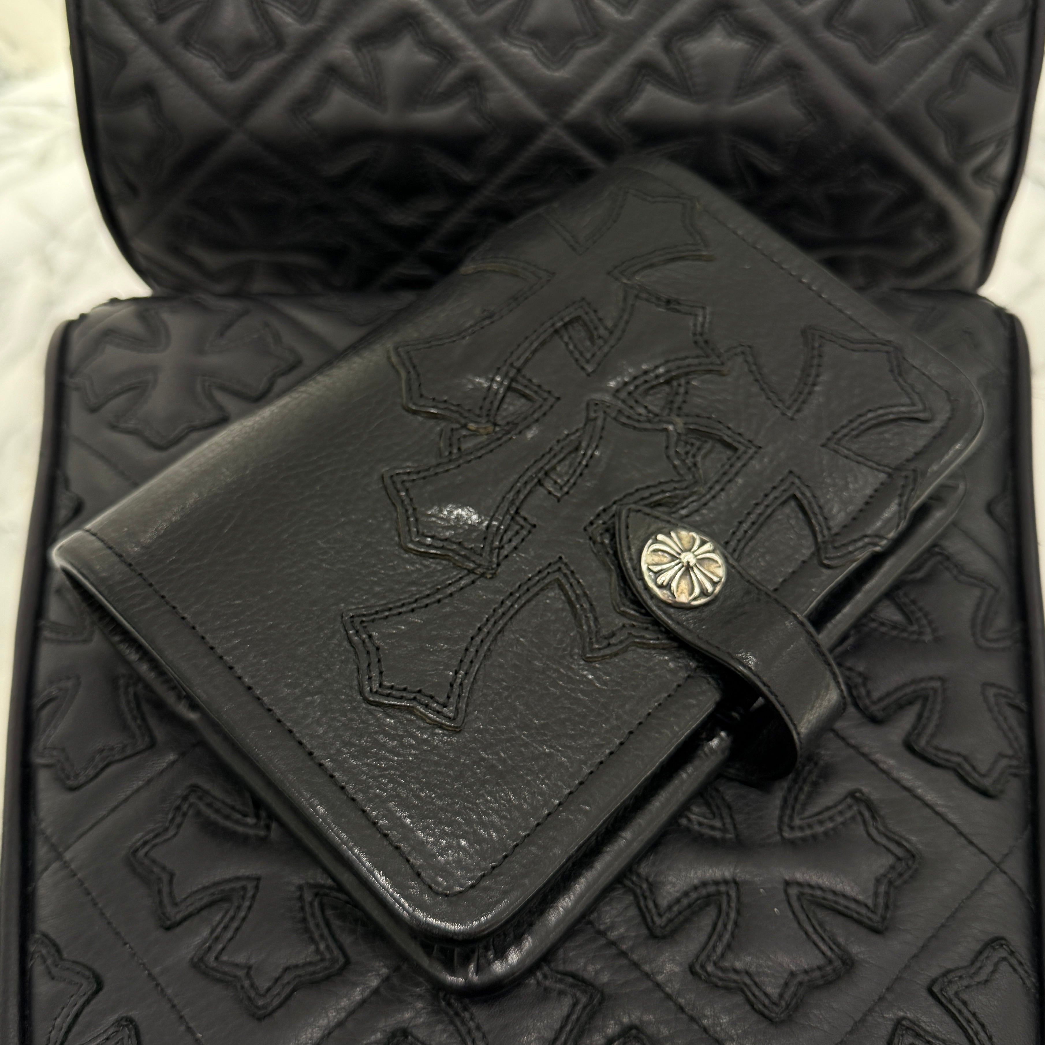 CHROME HEARTS Leather Cross Patch Leather Album Book クロムハーツ レザークロスパッチ レザーアルバムブック