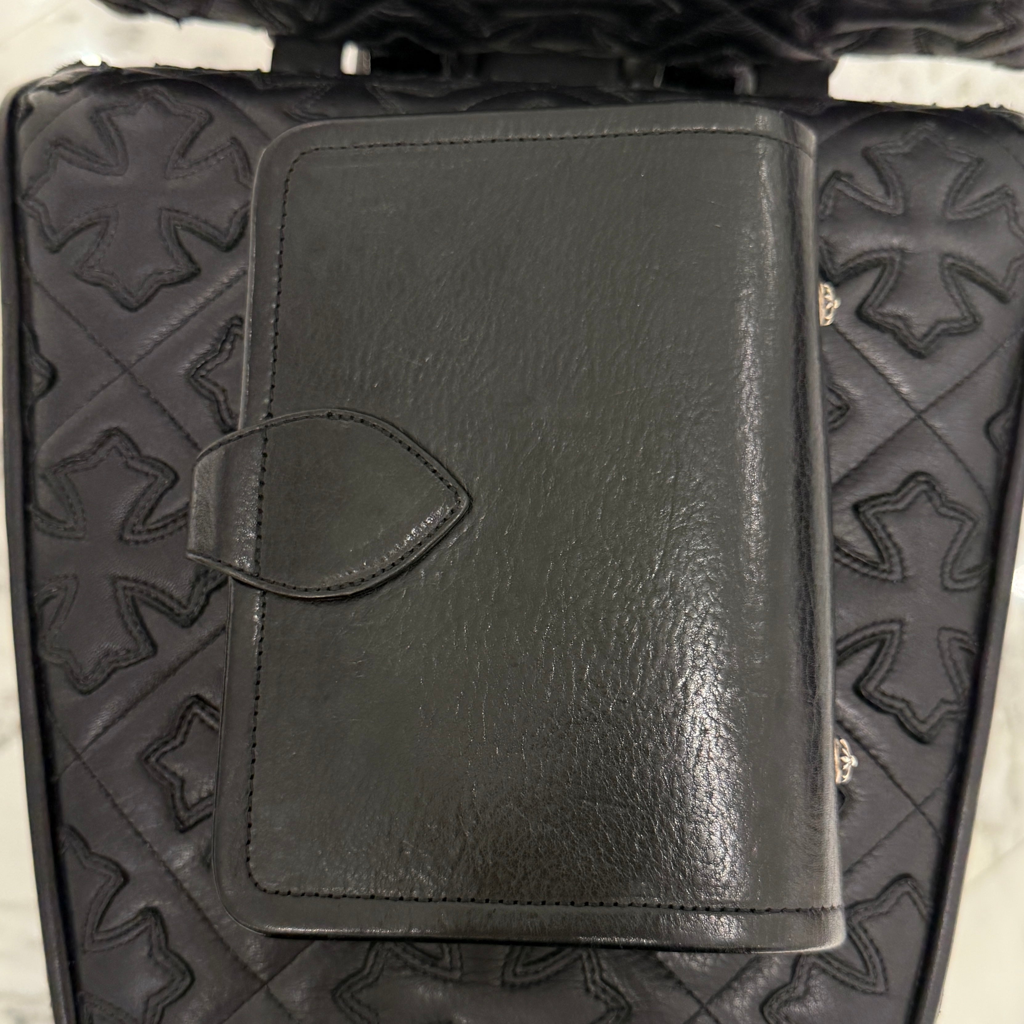 CHROME HEARTS Leather Cross Patch Leather Album Book クロムハーツ レザークロスパッチ レザーアルバムブック