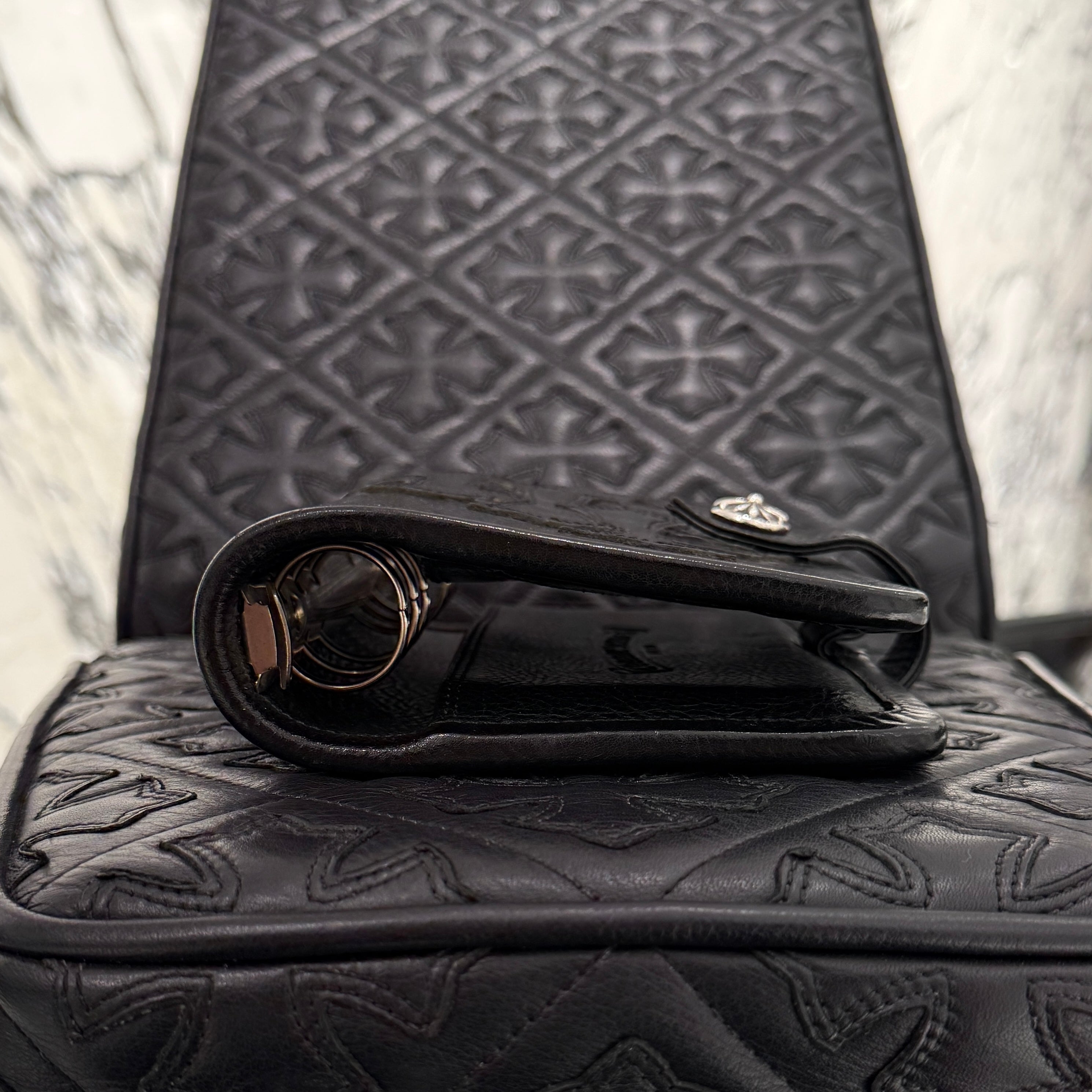 CHROME HEARTS Leather Cross Patch Leather Album Book クロムハーツ レザークロスパッチ レザーアルバムブック