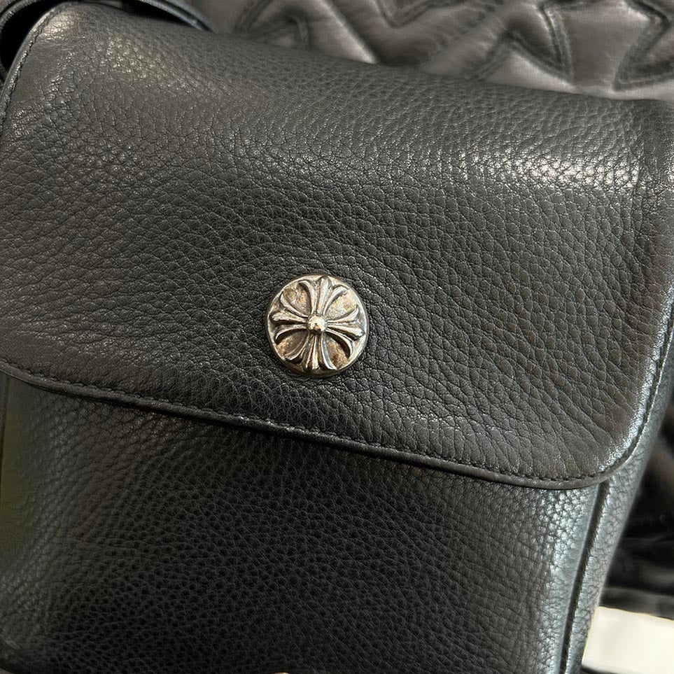 CHROME HEARTS HOT POT CH Plus Cross Ball Leather Shoulder Bag クロムハーツ ホットポット CHプラス クロスボール レザーショルダーバッグ