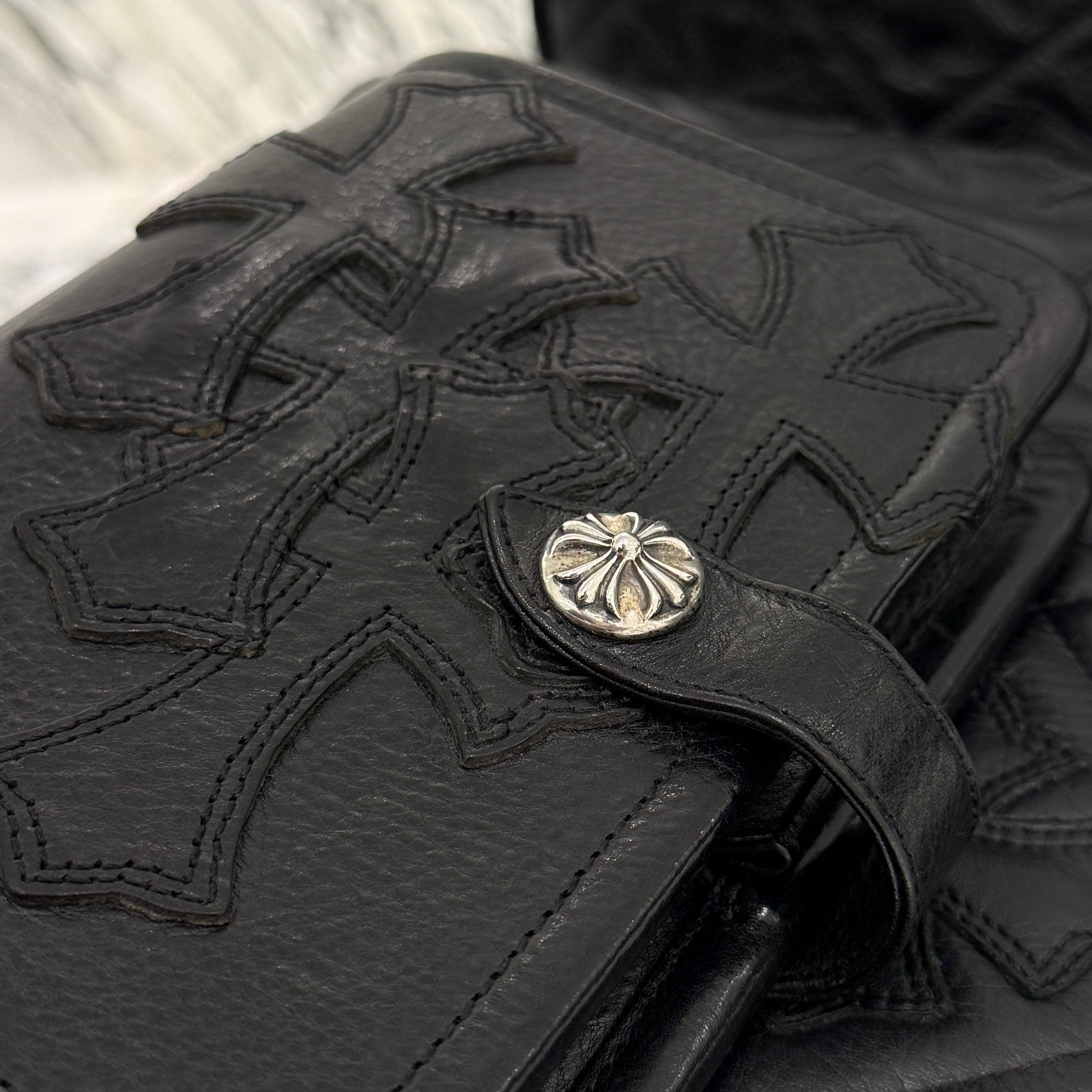 CHROME HEARTS Leather Cross Patch Leather Album Book クロムハーツ レザークロスパッチ レザーアルバムブック