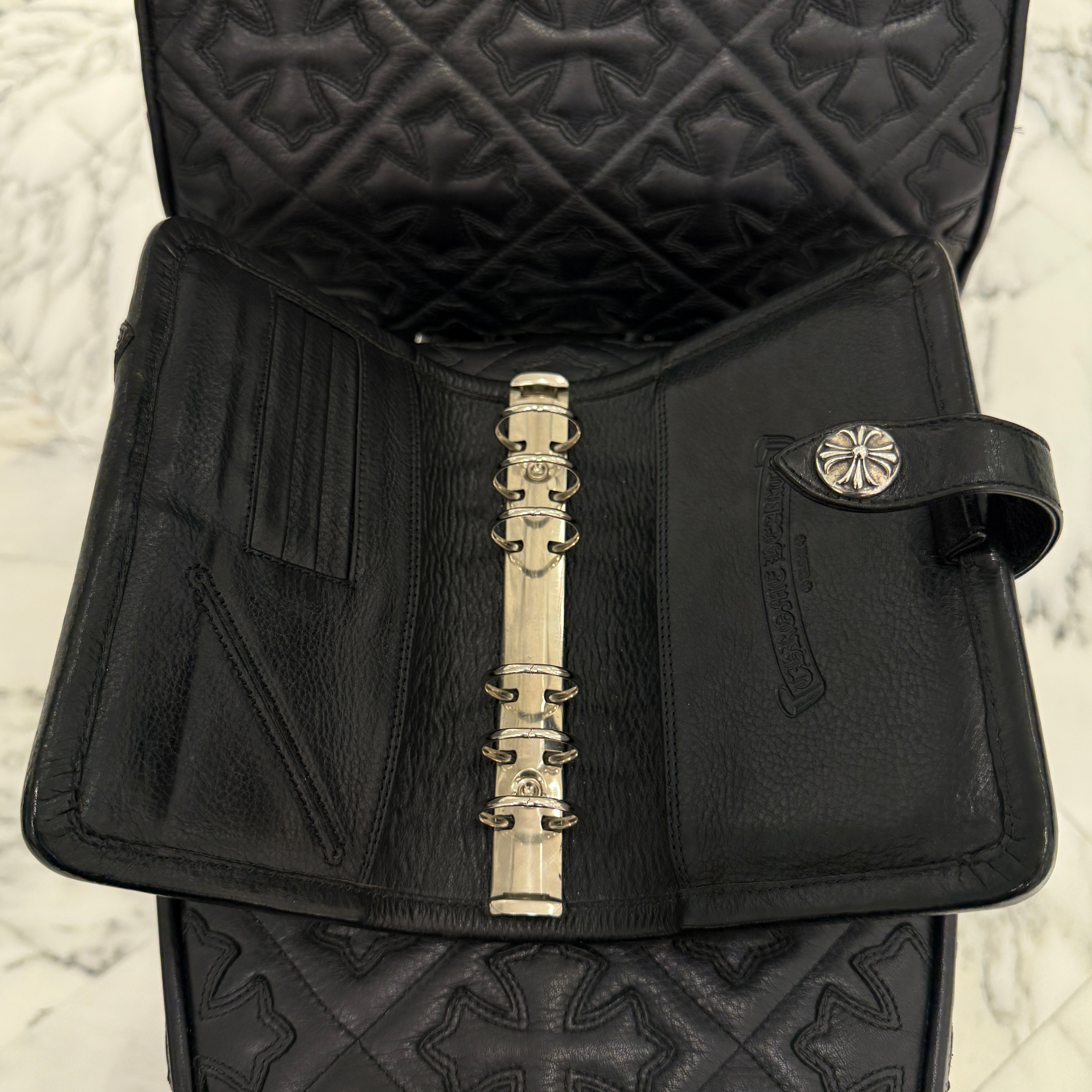 CHROME HEARTS Leather Cross Patch Leather Album Book クロムハーツ レザークロスパッチ レザーアルバムブック