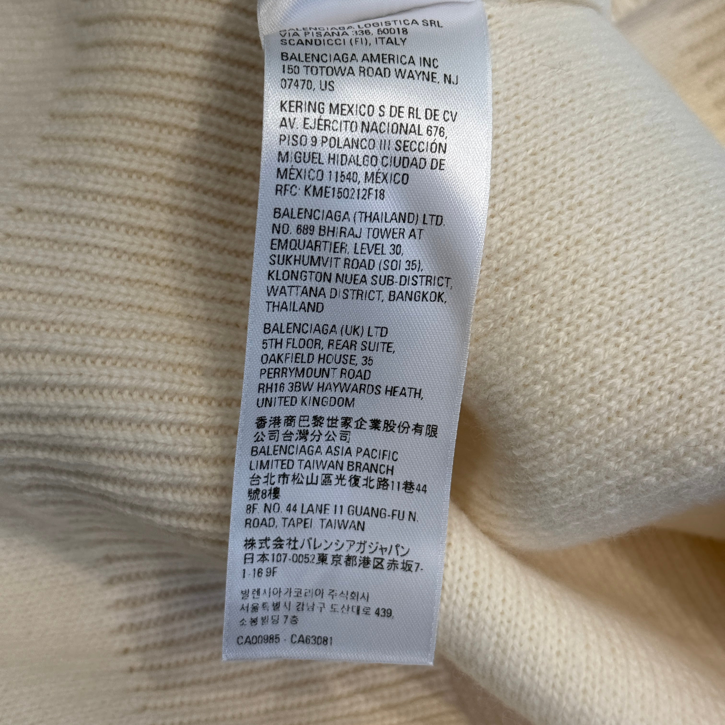 BALENCIAGA 2023AW Crewneck Knit Sweater 769297T1675 Size XS バレンシアガ クルーネック ニットセーター サイズXS