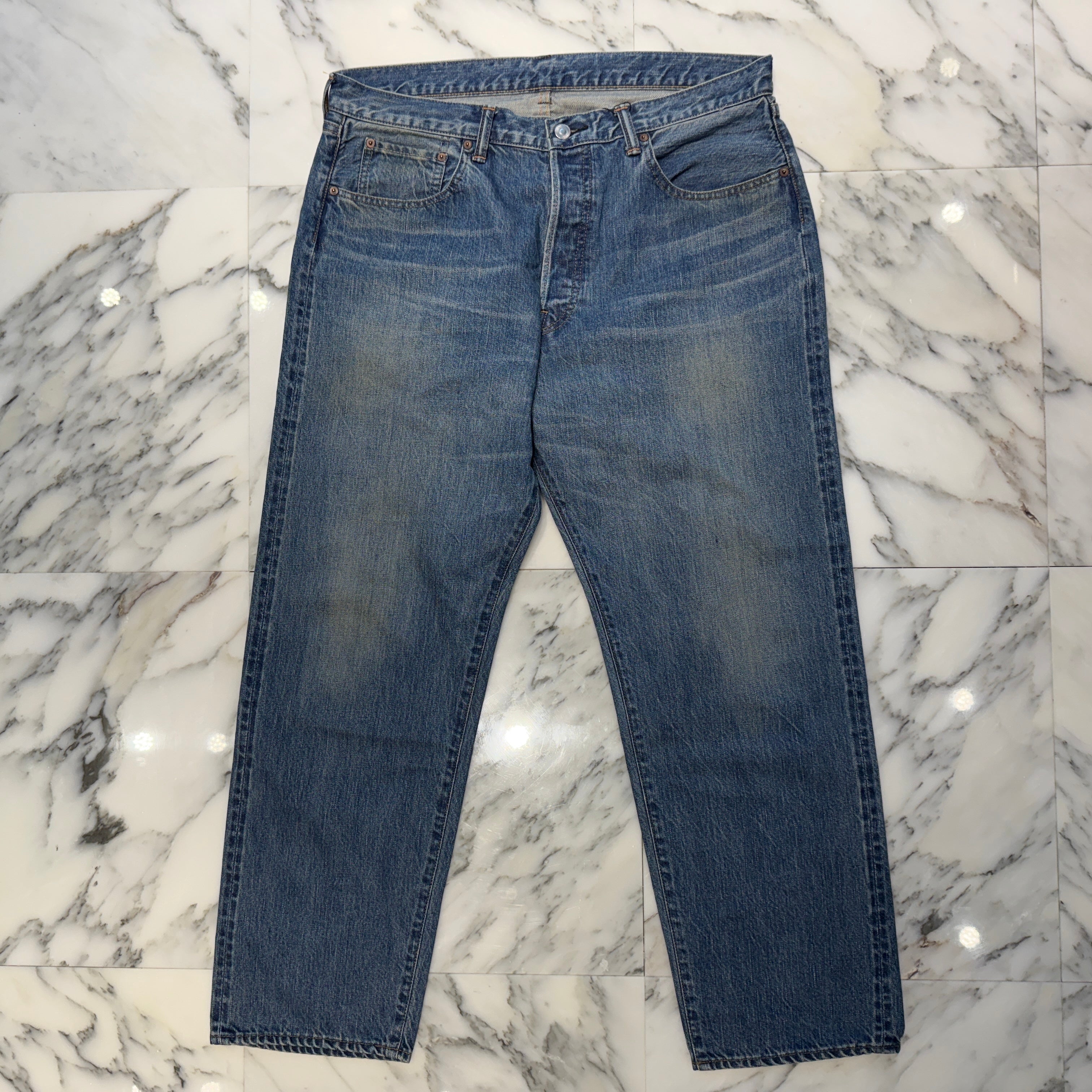 A.PRESSE 2023SS Washed Denim Pants E 23SAP-04-24H Size W36×L27 アプレッセ ウォッシュドデニムパンツE ウエスト36 レングス27