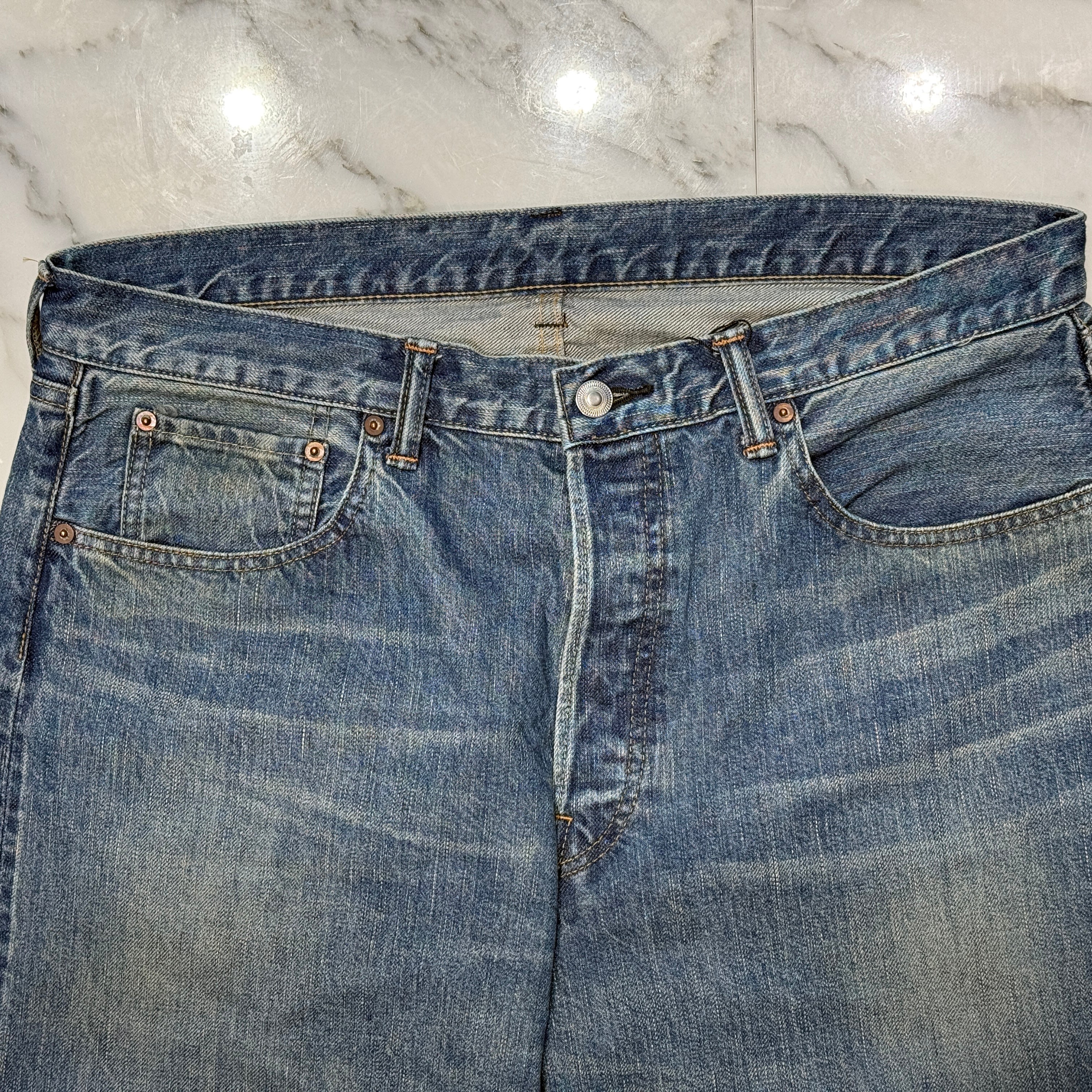 A.PRESSE 2023SS Washed Denim Pants E 23SAP-04-24H Size W36×L27 アプレッセ ウォッシュドデニムパンツE ウエスト36 レングス27