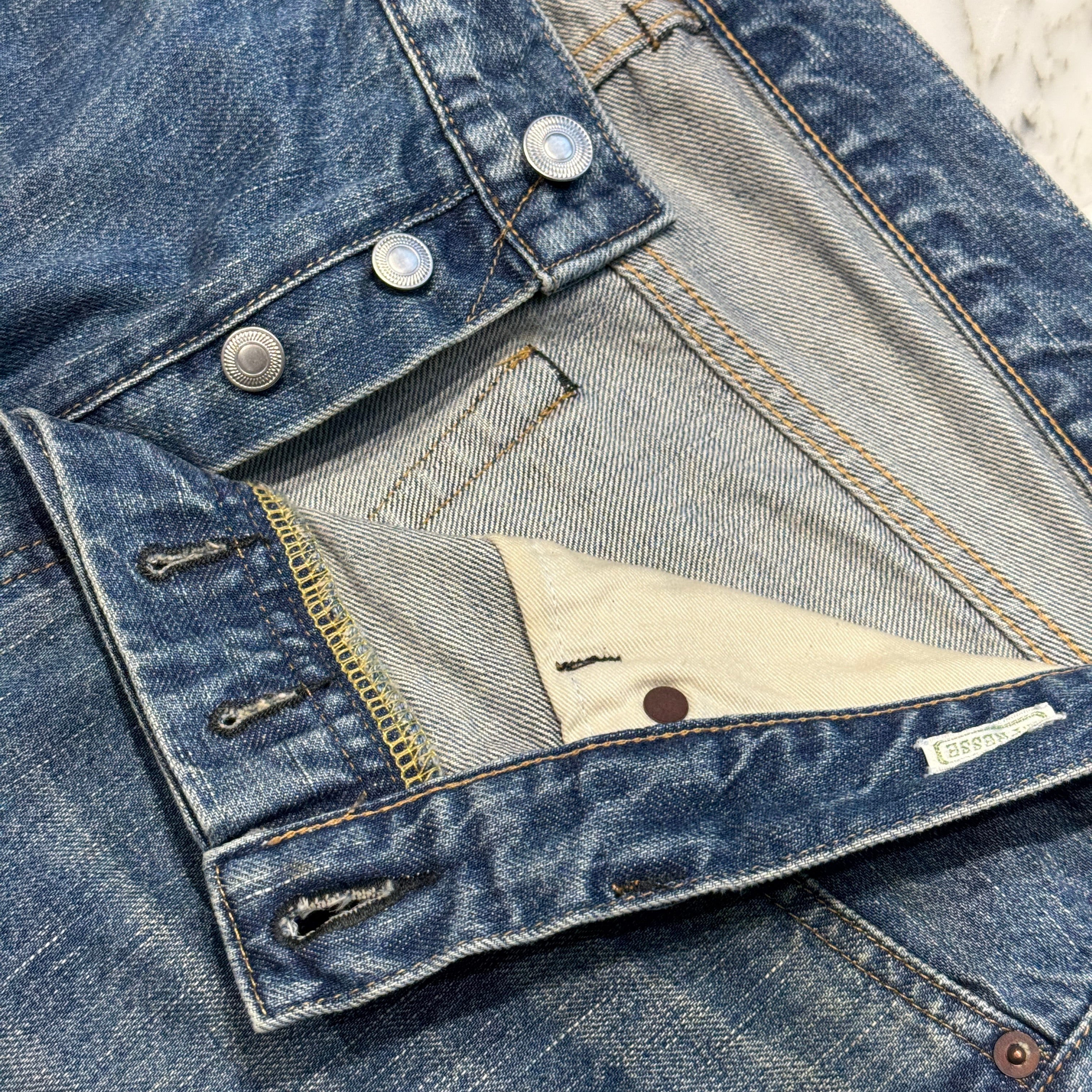 A.PRESSE 2023SS Washed Denim Pants E 23SAP-04-24H Size W36×L27 アプレッセ ウォッシュドデニムパンツE ウエスト36 レングス27