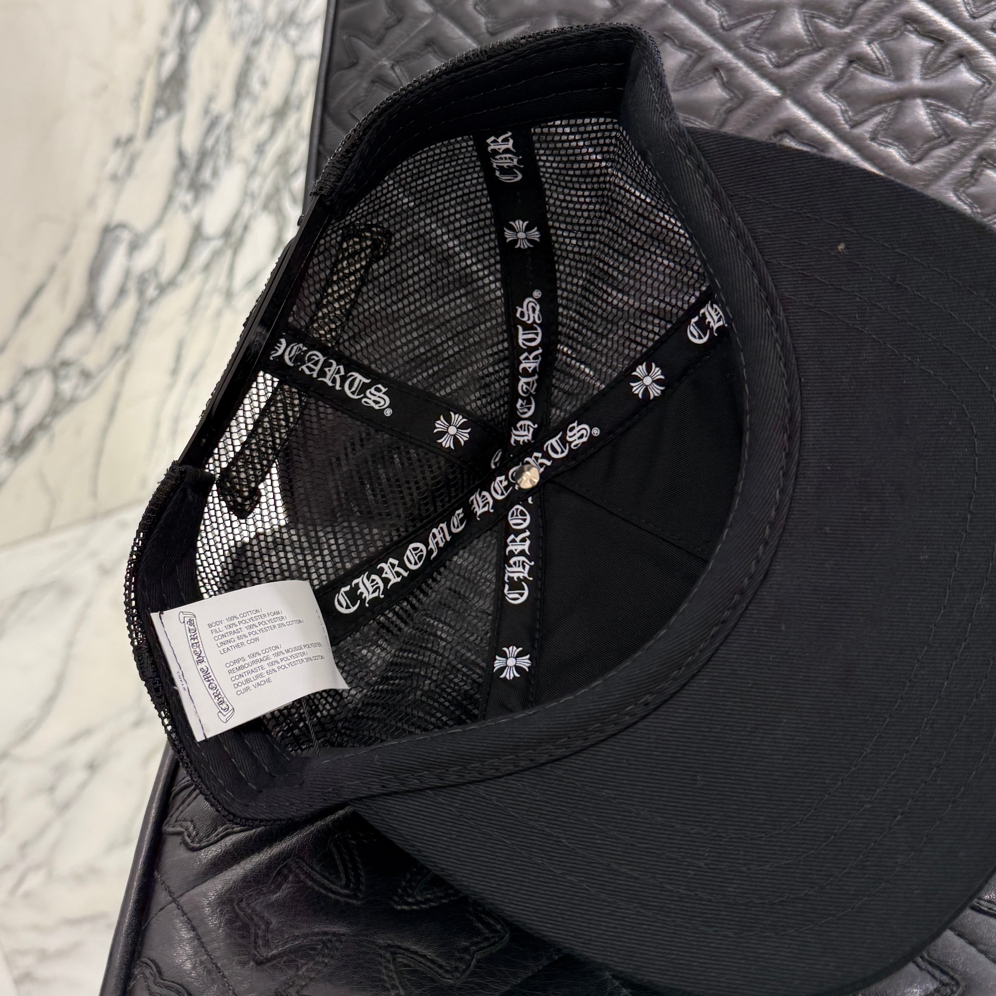 CHROME HEARTS Camo Triple Cross Leather Patch Trucker Cap ONE SIZE（51-61）クロムハーツ カモ トリプルクロス レザーパッチ トラッカーキャップ サイズONE SIZE（51-61）