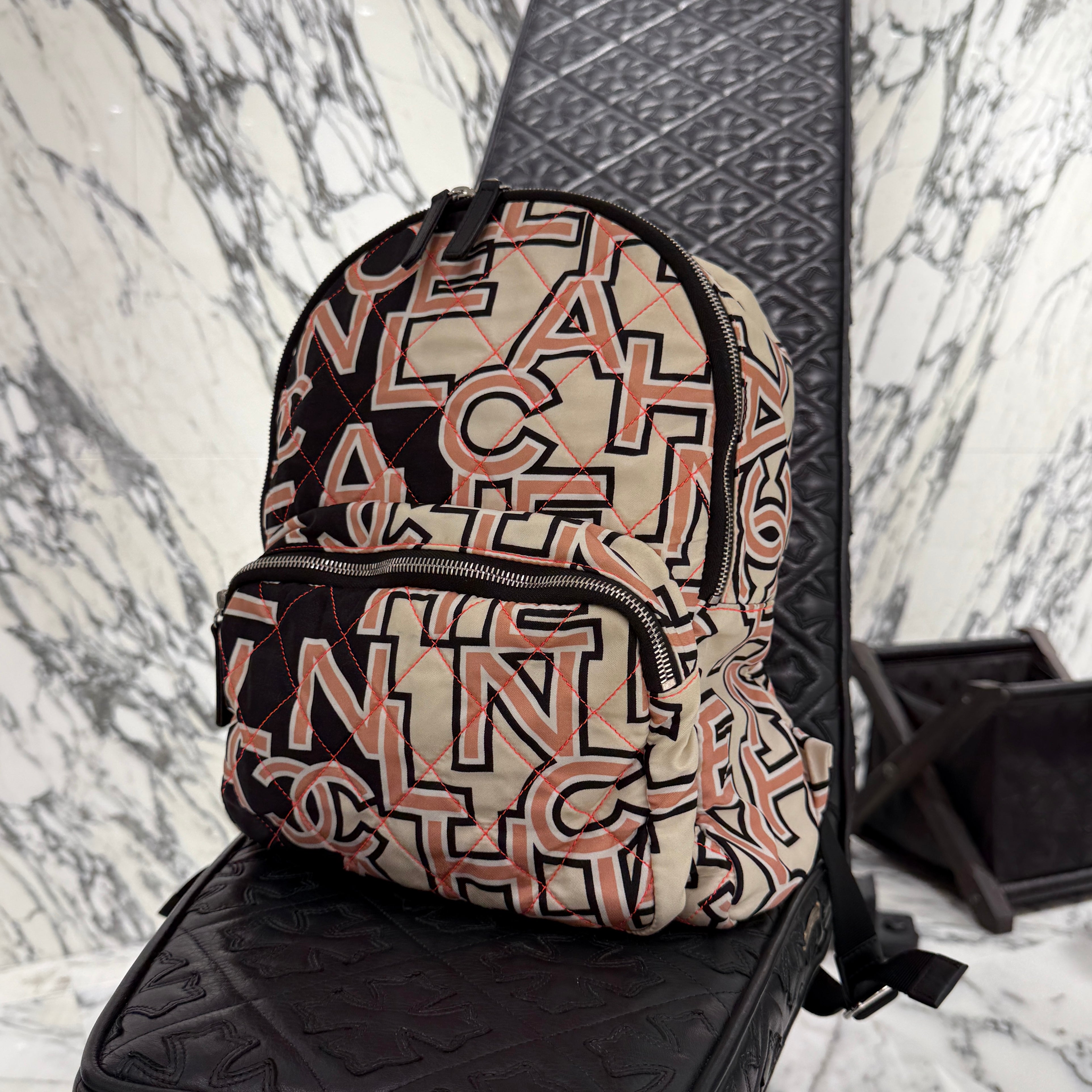 CHANEL MATELASSE Logo Design Pattern NEON Back Pack シャネル マトラッセ ロゴデザイン柄 ネオン バックパック