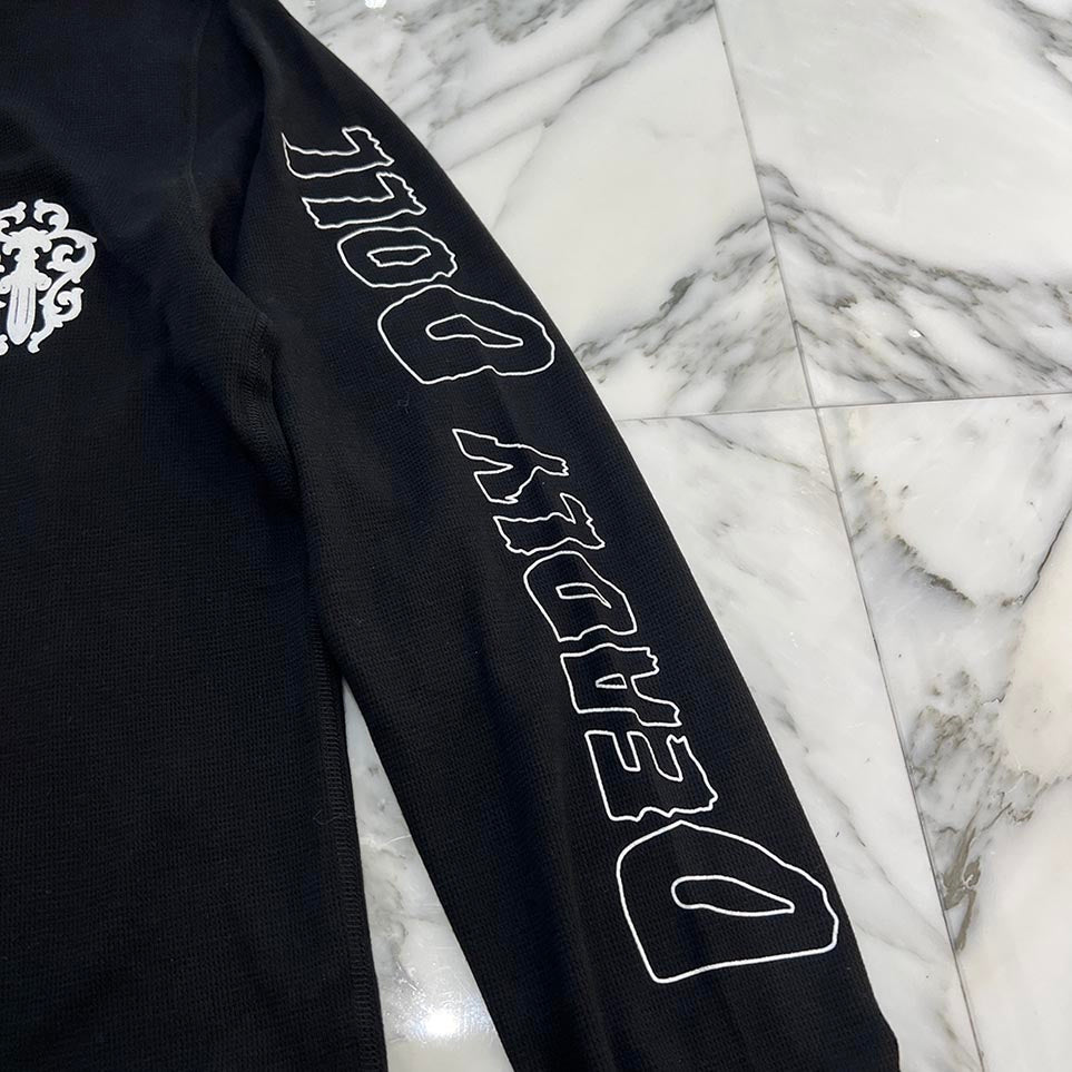 CHROME HEARTS × DEADLY DOLL Horseshoe Thermel Long Sleeve Tee  Size XL クロムハーツ × デッドリードール ホースシュー サーマル ロングスリーブTシャツ サイズXL