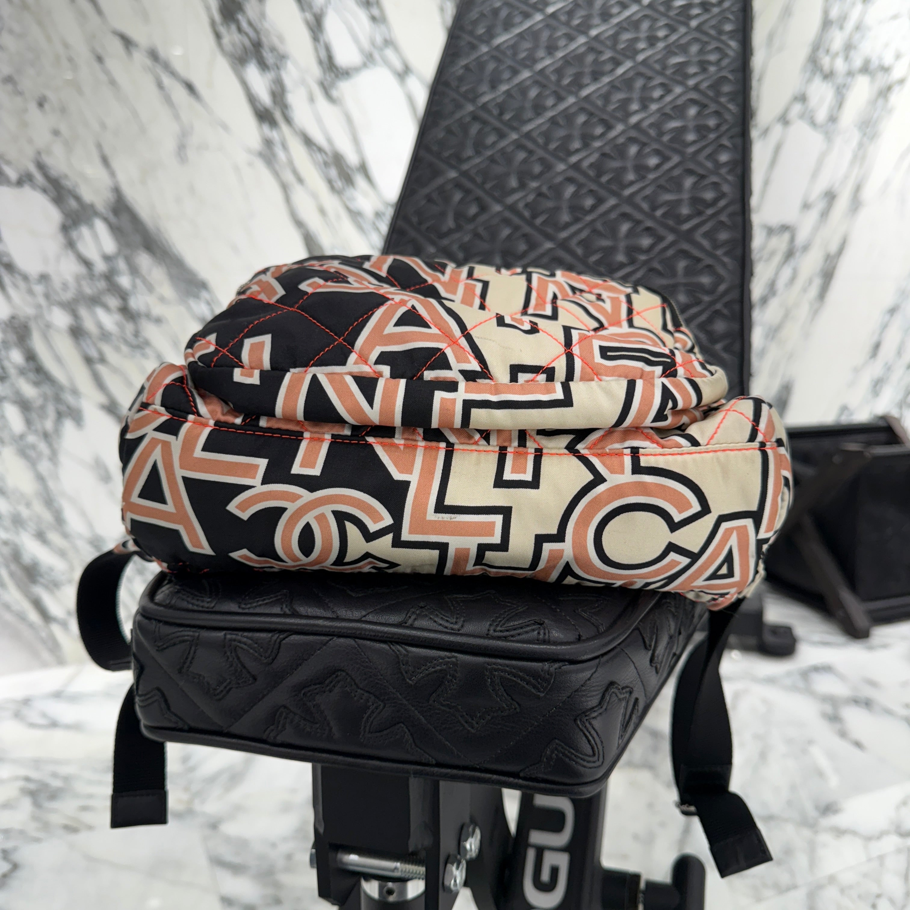 CHANEL MATELASSE Logo Design Pattern NEON Back Pack シャネル マトラッセ ロゴデザイン柄 ネオン バックパック