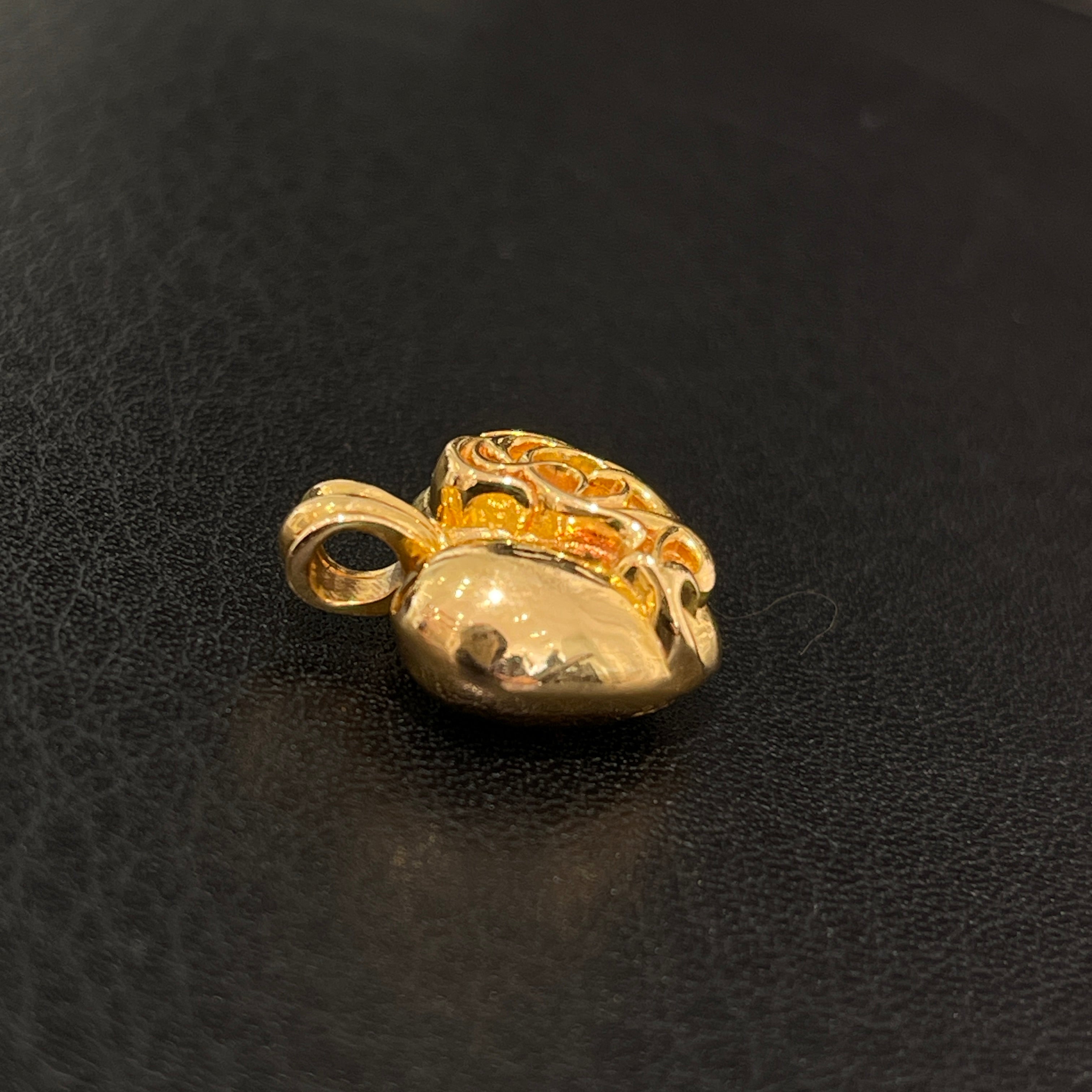 CHROME HEARTS 22k Las Vegas Limited Heart Cross Charm Pendant Top クロムハーツ 22K ラスベガス限定 ハートクロス チャーム ペンダントトップ