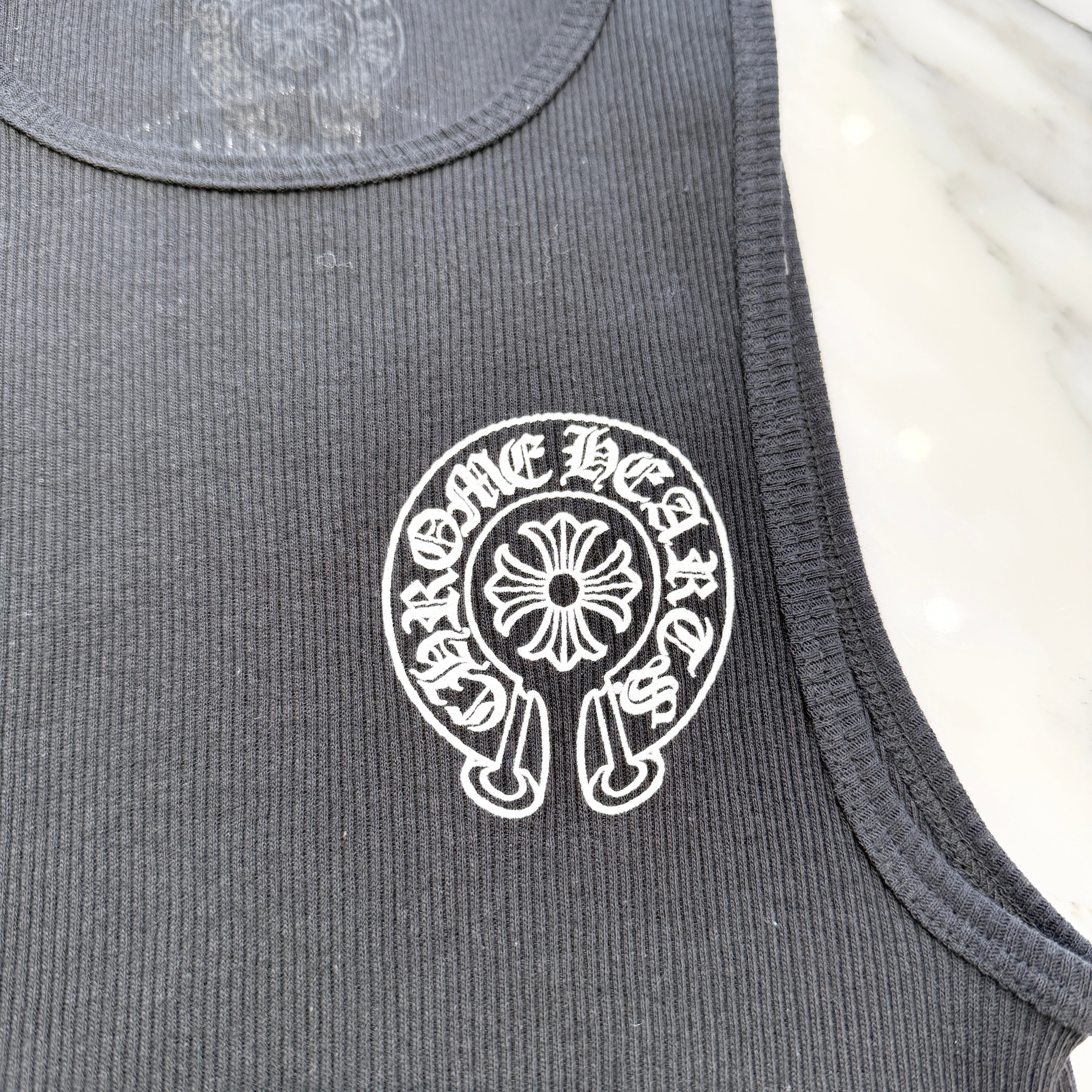 CHROME HEARTS Back Horseshoe Tank Top Size M クロムハーツ バック