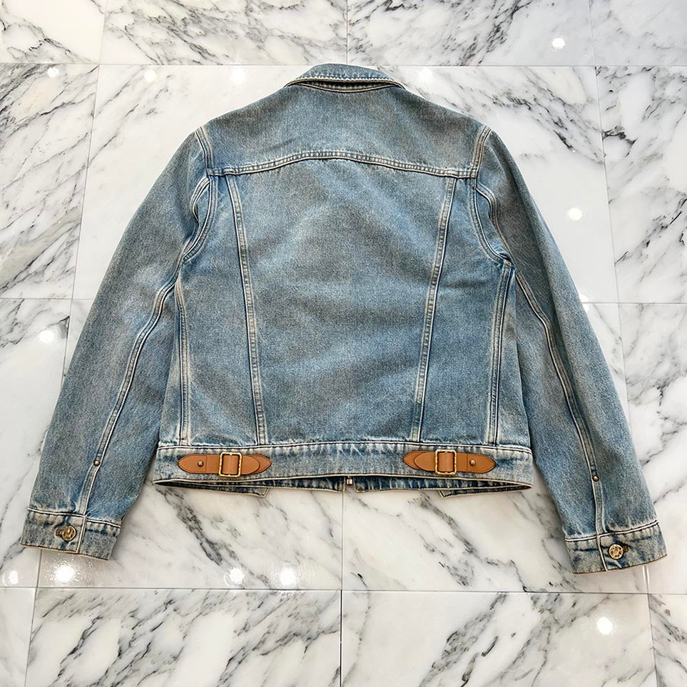LOUIS VUITTON 2019SS Double Front Virgil Abloh Denim Jacket HGA73WLVP Size 46 ルイヴィトン ダブルフロント ヴァージル アブローデニムジャケット サイズ46