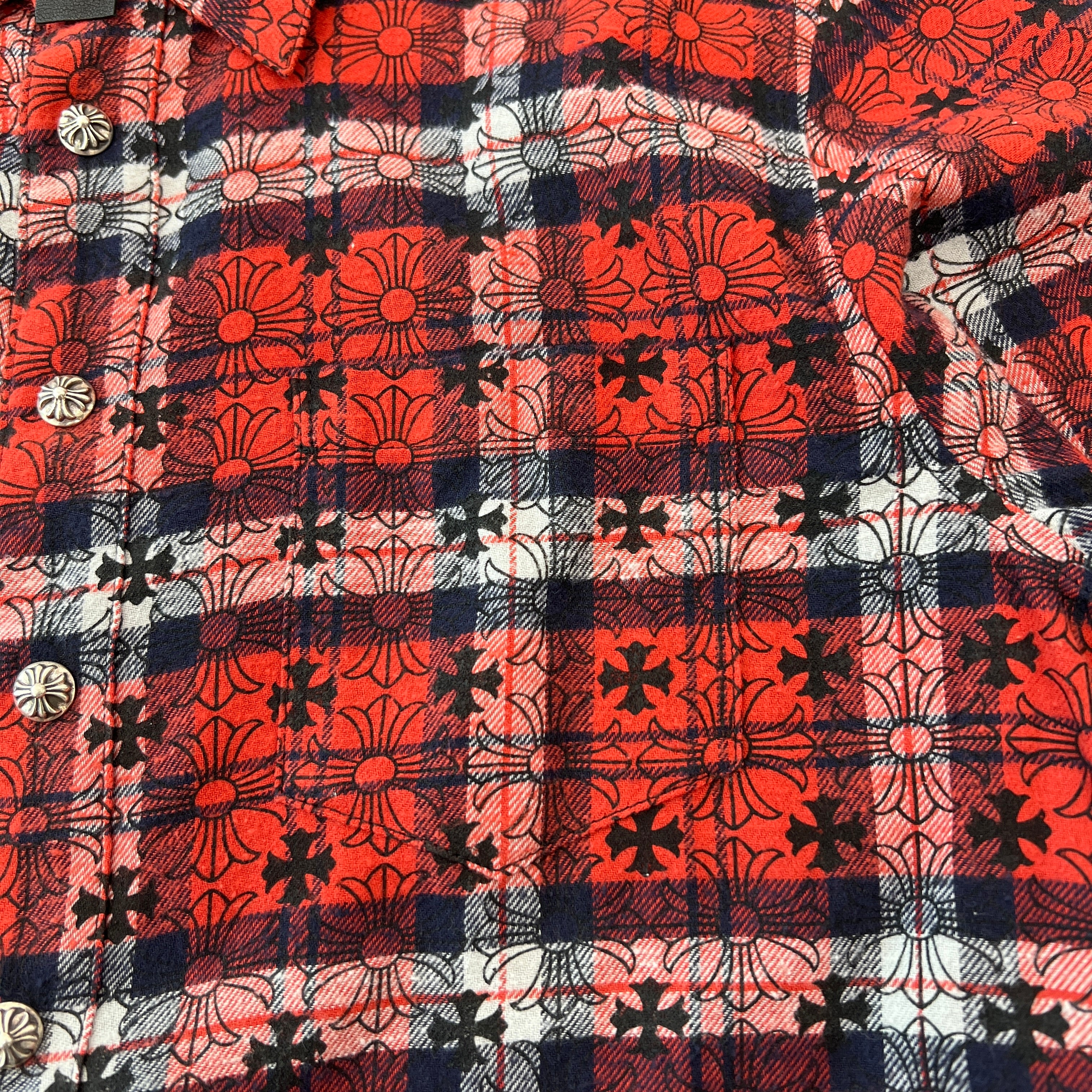 CHROME HEARTS Loose Ends Check Shirt Size M クロムハーツ ルーズエンド チェックシャツ サイズM