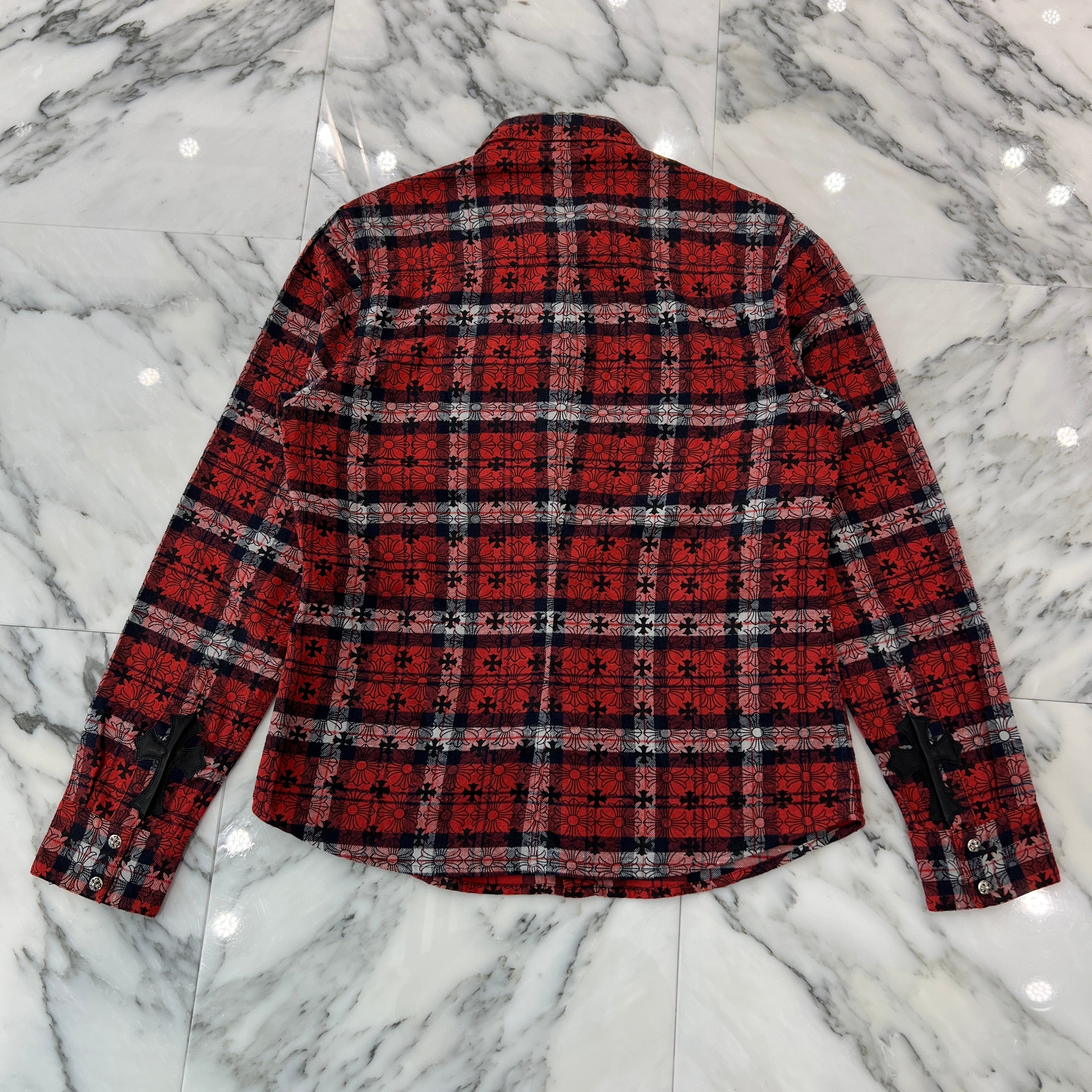 CHROME HEARTS Loose Ends Check Shirt Size M クロムハーツ ルーズエンド チェックシャツ サイズM