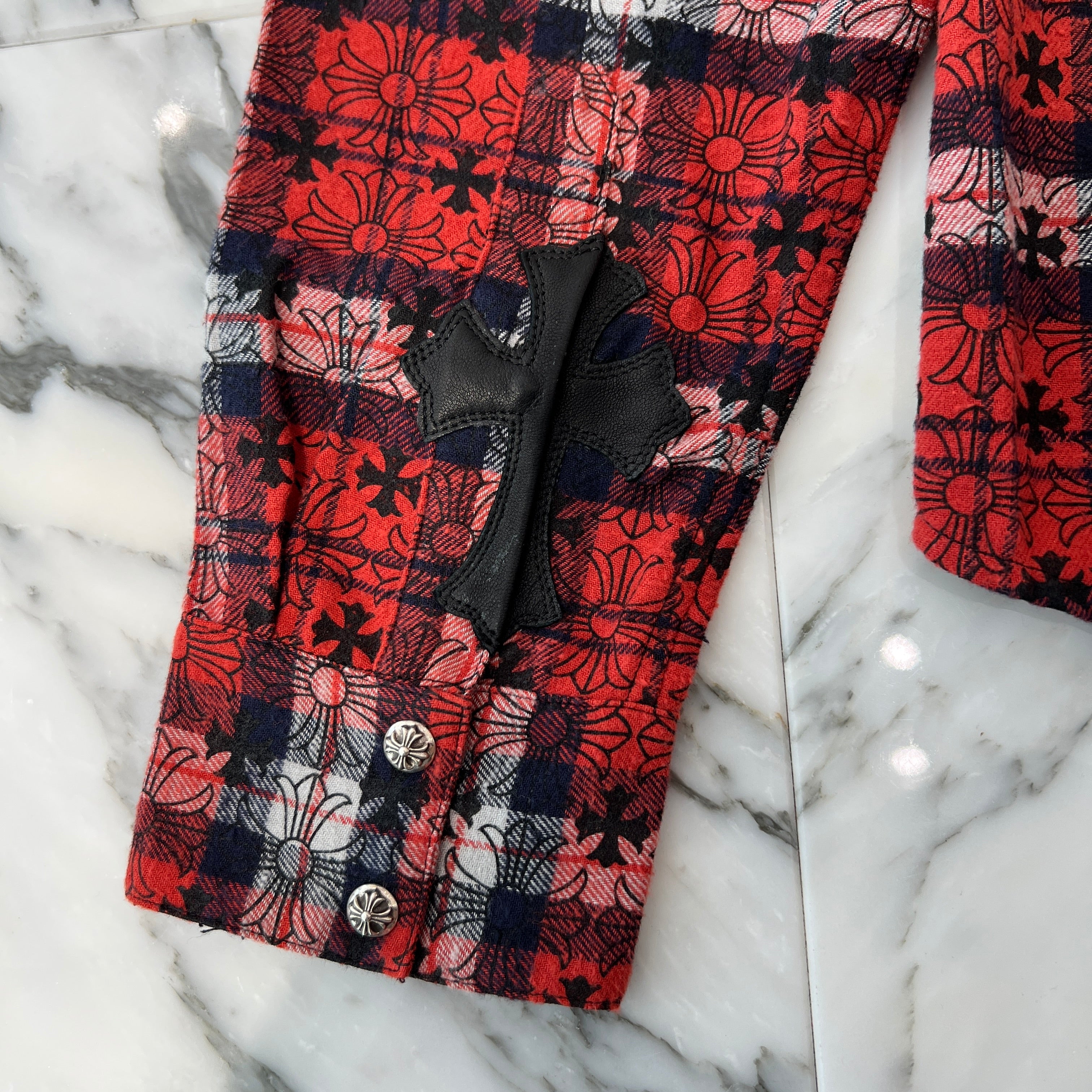 CHROME HEARTS Loose Ends Check Shirt Size M クロムハーツ ルーズエンド チェックシャツ サイズM