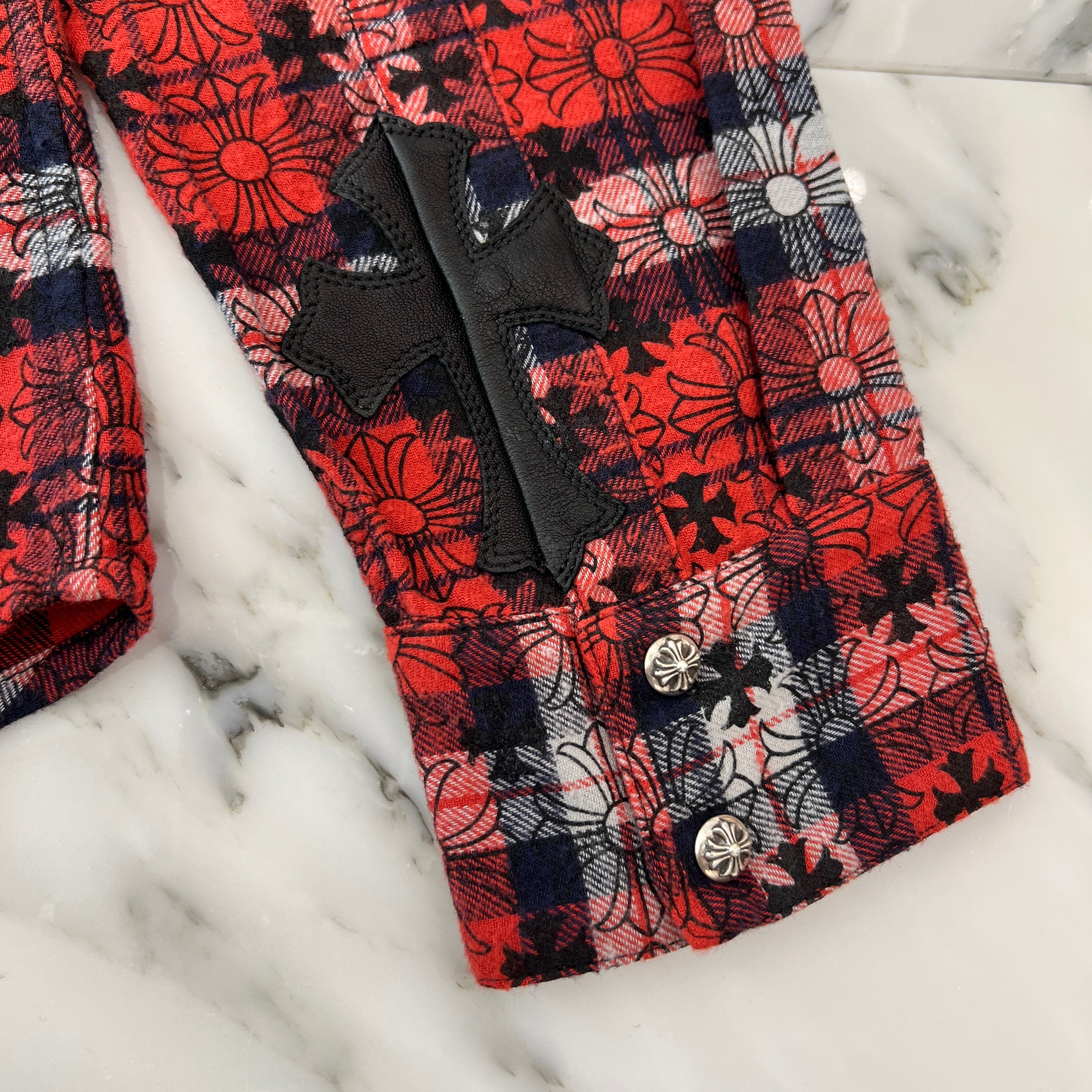 CHROME HEARTS Loose Ends Check Shirt Size M クロムハーツ ルーズエンド チェックシャツ サイズM