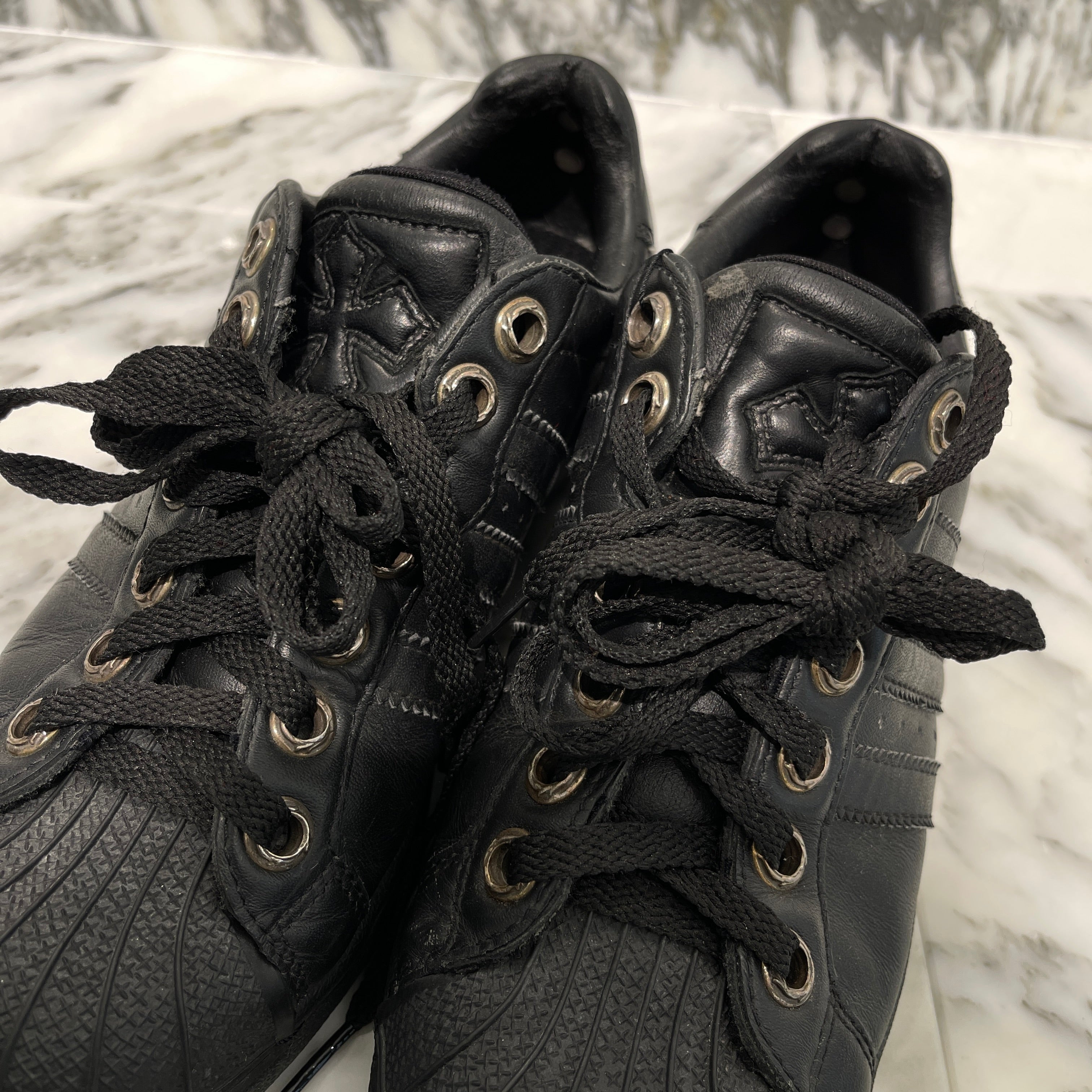 CHROME HEARTS × adidas ULTRASTAR Custom Leather Sneakers Size US8(26.0cm) クロムハーツ×アディダス ウルトラスター カスタム レザースニーカー サイズ US8(26.0cm)