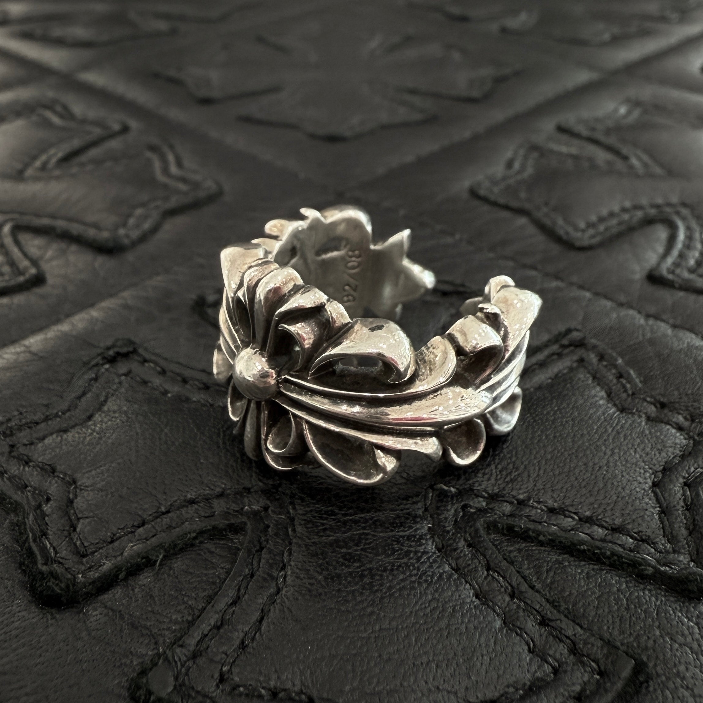 CHROME HEARTS DBL FLRL CRS Ring Size 20号 クロムハーツ ダブルフローラルクロス リング シルバー925 サイズ20号