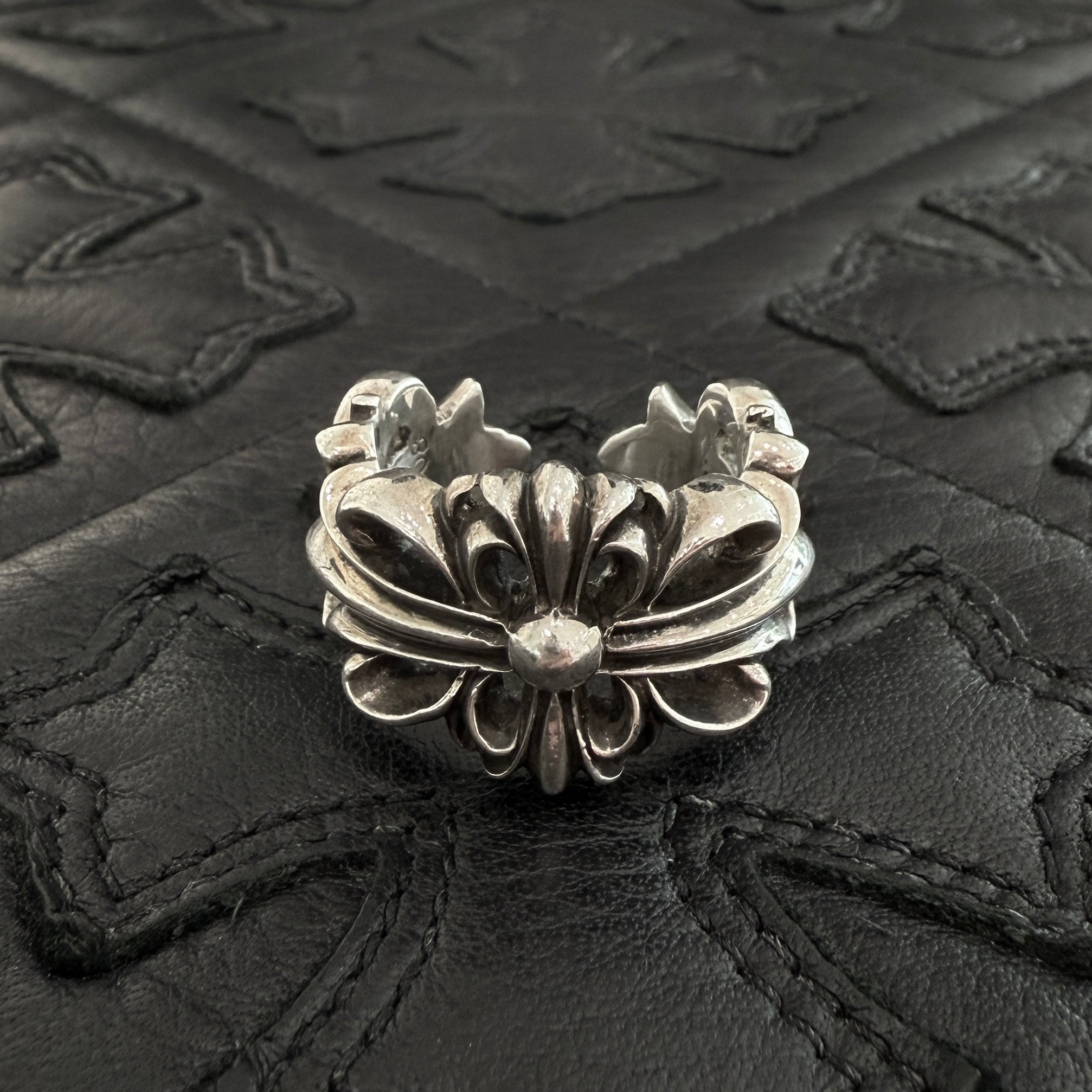 CHROME HEARTS DBL FLRL CRS Ring Size 20号 クロムハーツ ダブルフローラルクロス リング シルバー925 サイズ20号