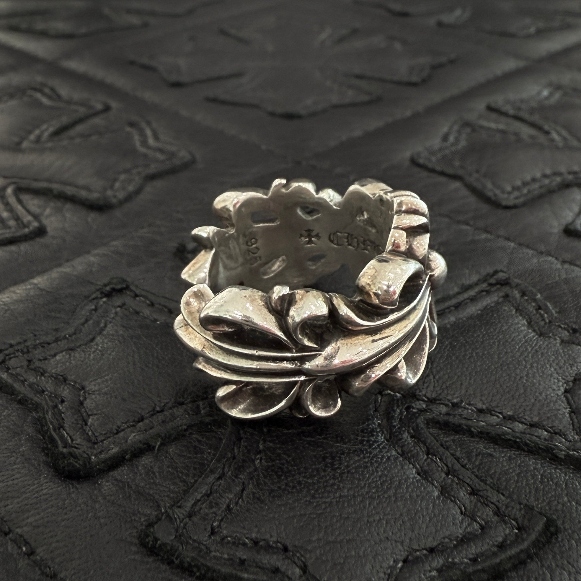CHROME HEARTS DBL FLRL CRS Ring Size 23号 クロムハーツ ダブルフローラルクロス リング シルバー925 サイズ23号