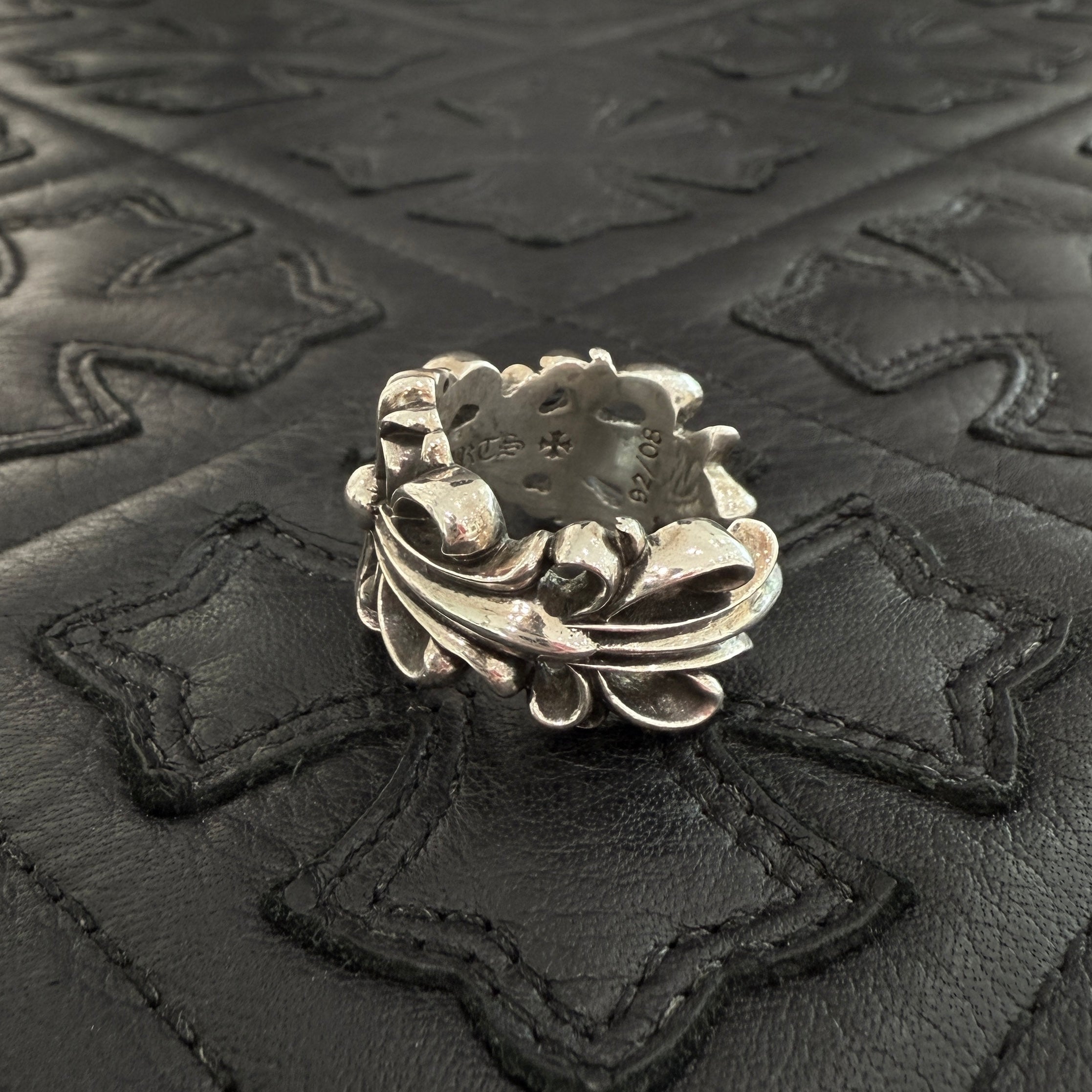 CHROME HEARTS DBL FLRL CRS Ring Size 23号 クロムハーツ ダブルフローラルクロス リング シルバー925 サイズ23号
