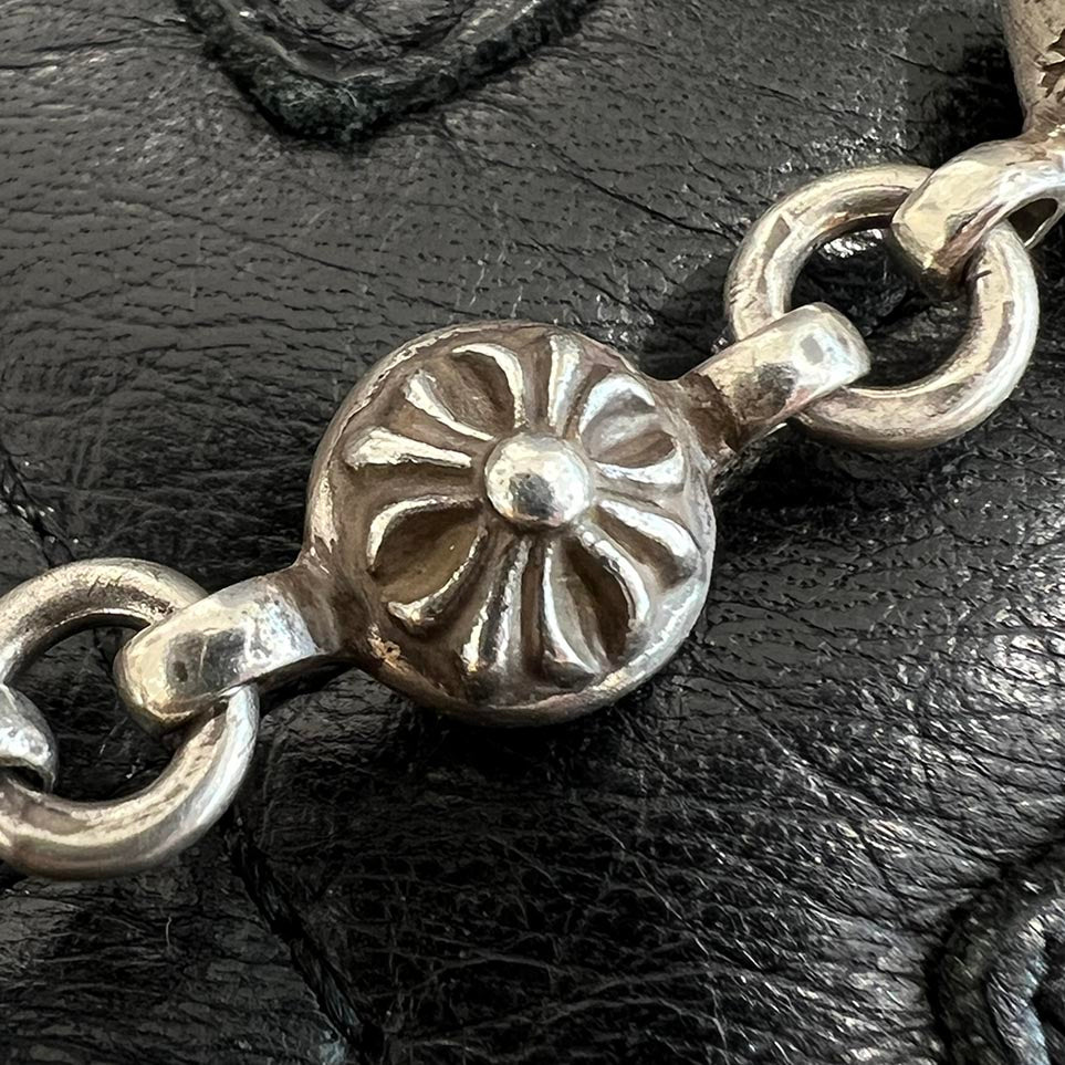 CHROME HEARTS DICE Cross Ball Silver Bracelet Size 9 LINK クロムハーツ ダイス クロスボール シルバー ブレスレット サイズ9リンク