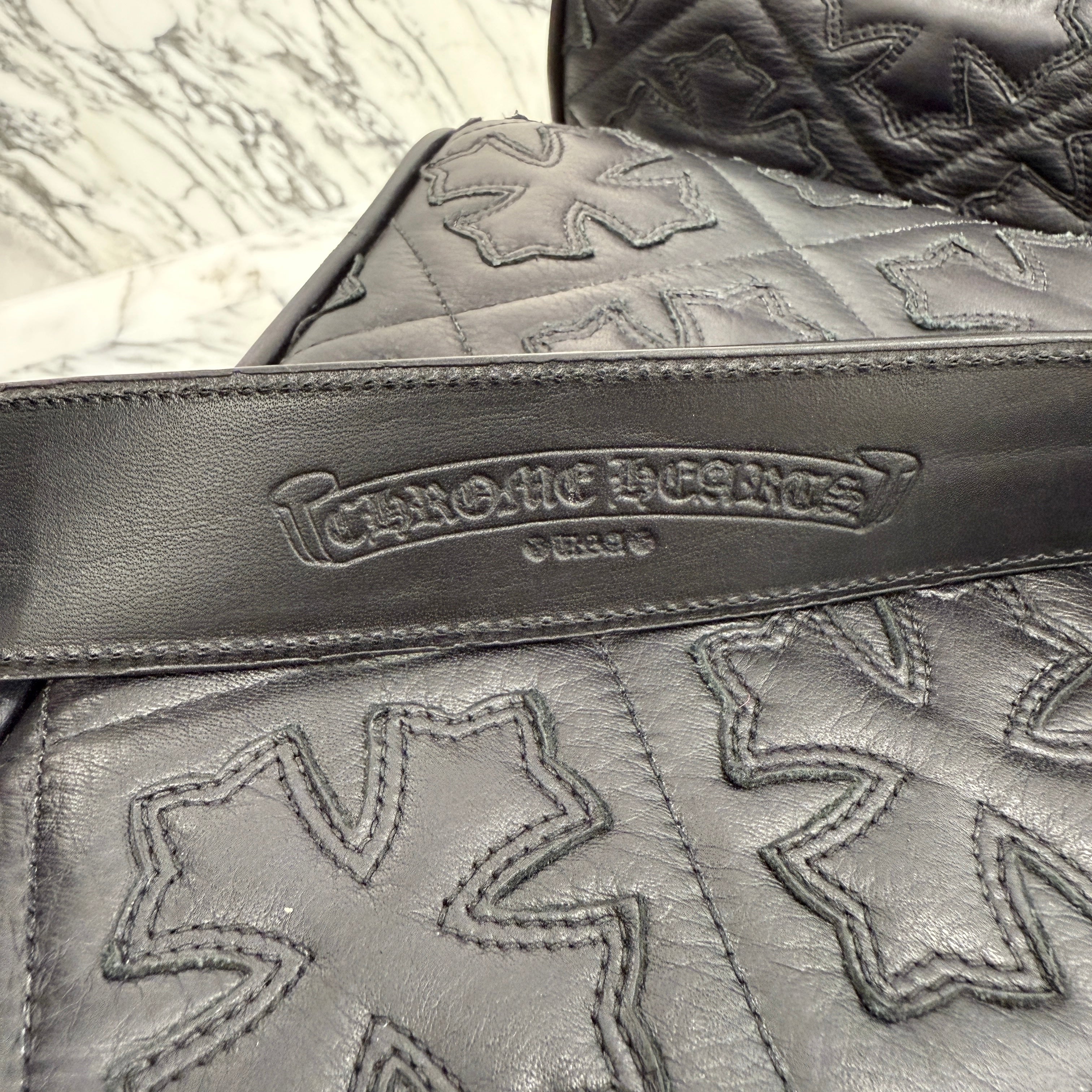 CHROME HEARTS Bronze Gunslinger Leather Belt Size 34 クロムハーツ ブロンズ ガンスリンガー レザーベルト サイズ34