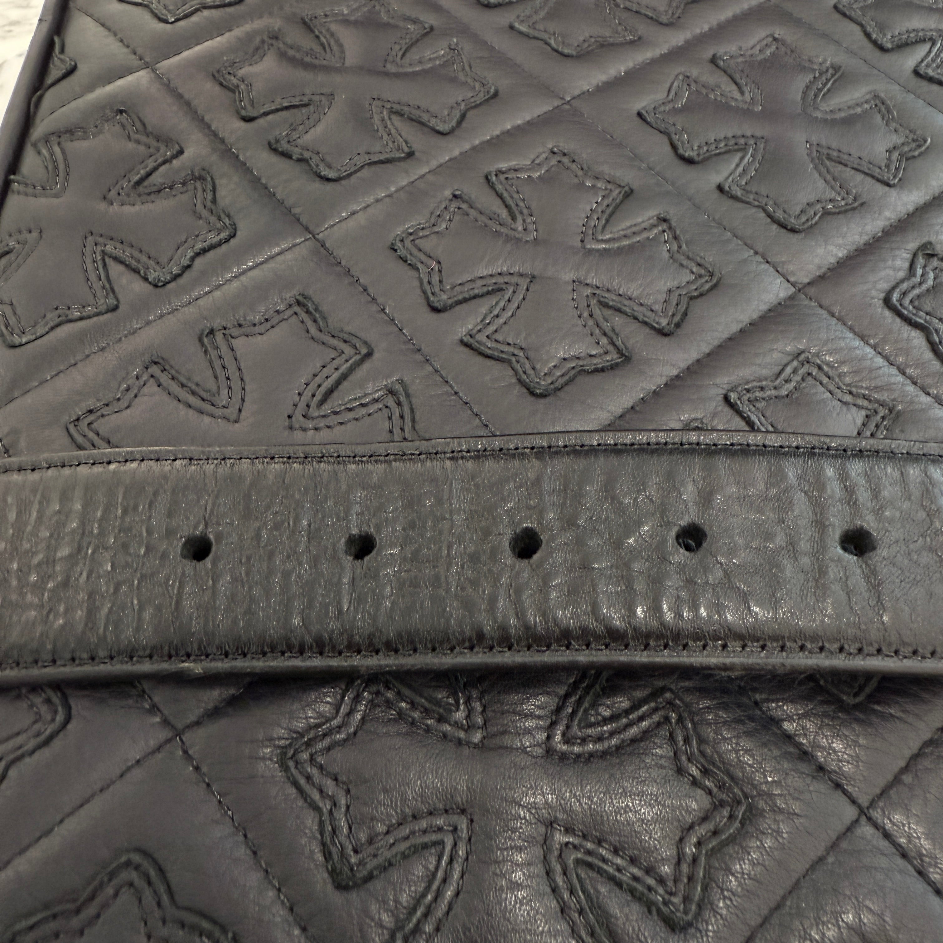 CHROME HEARTS Bronze Gunslinger Leather Belt Size 34 クロムハーツ ブロンズ ガンスリンガー レザーベルト サイズ34