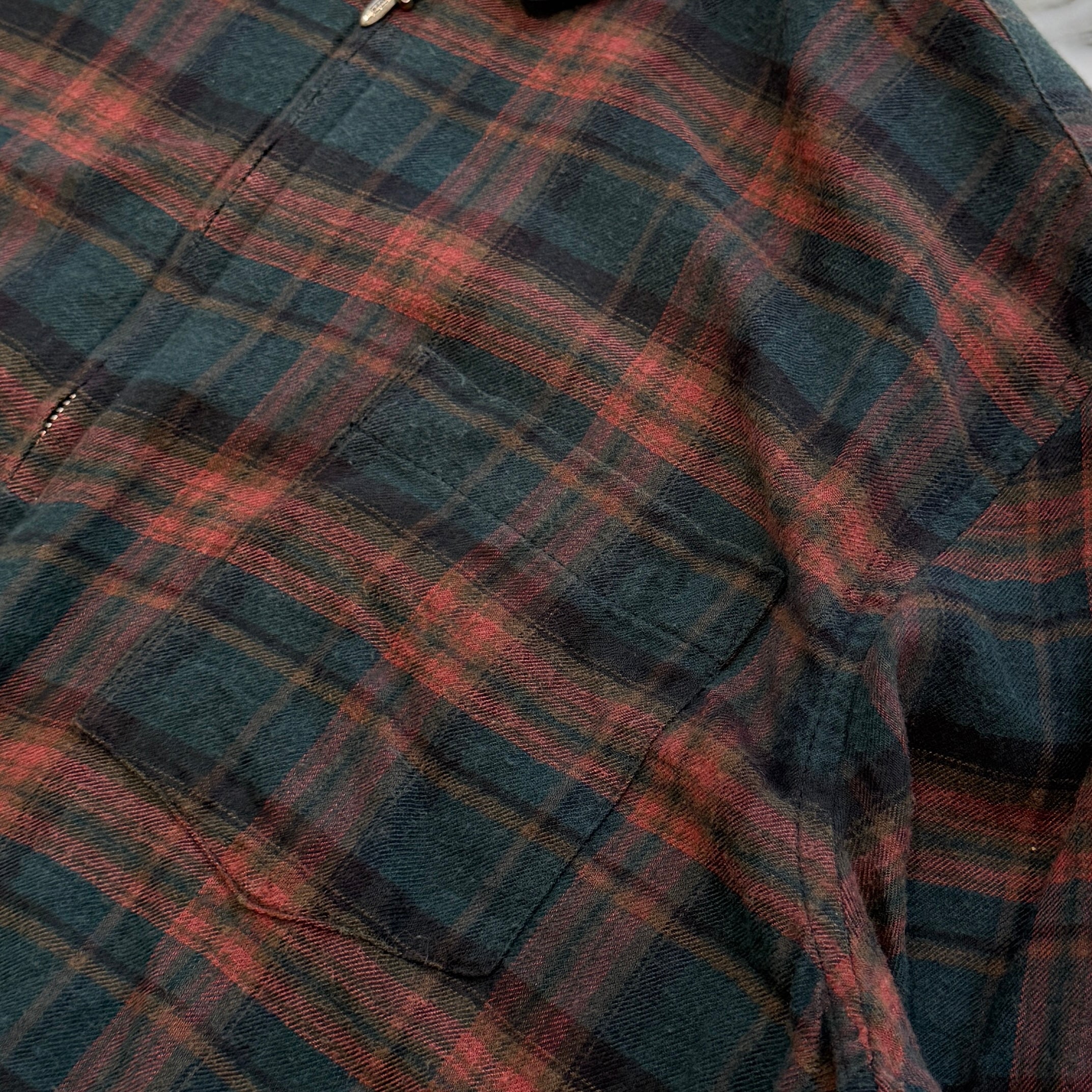 CHROME HEARTS Y NOT HEYWOOD Zip Up Check Shirt Size L クロムハーツ ワイノット ヘイウッド ジップアップ チェックシャツ サイズL