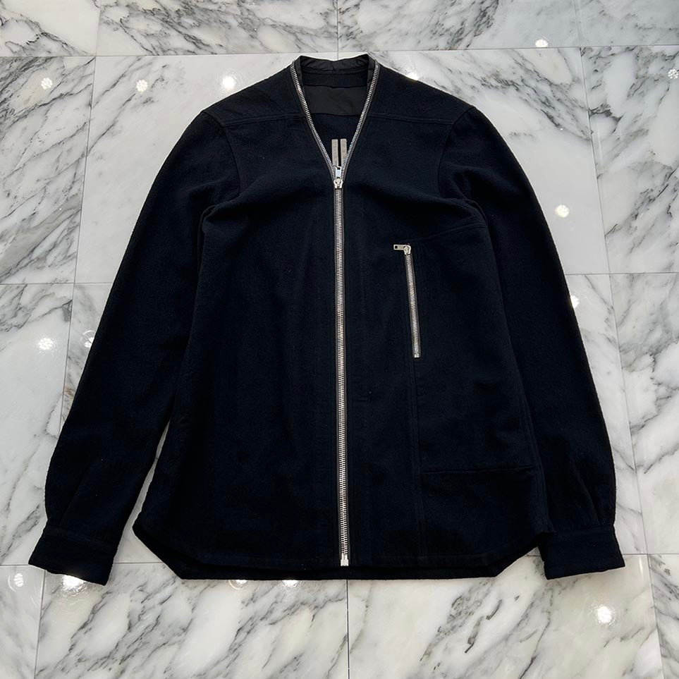 Rick Owens 2021AW Zip Larry Shirt RU02A5288-WCF Size 38 リックオウェンス ジップ ラリーシャツ サイズ38