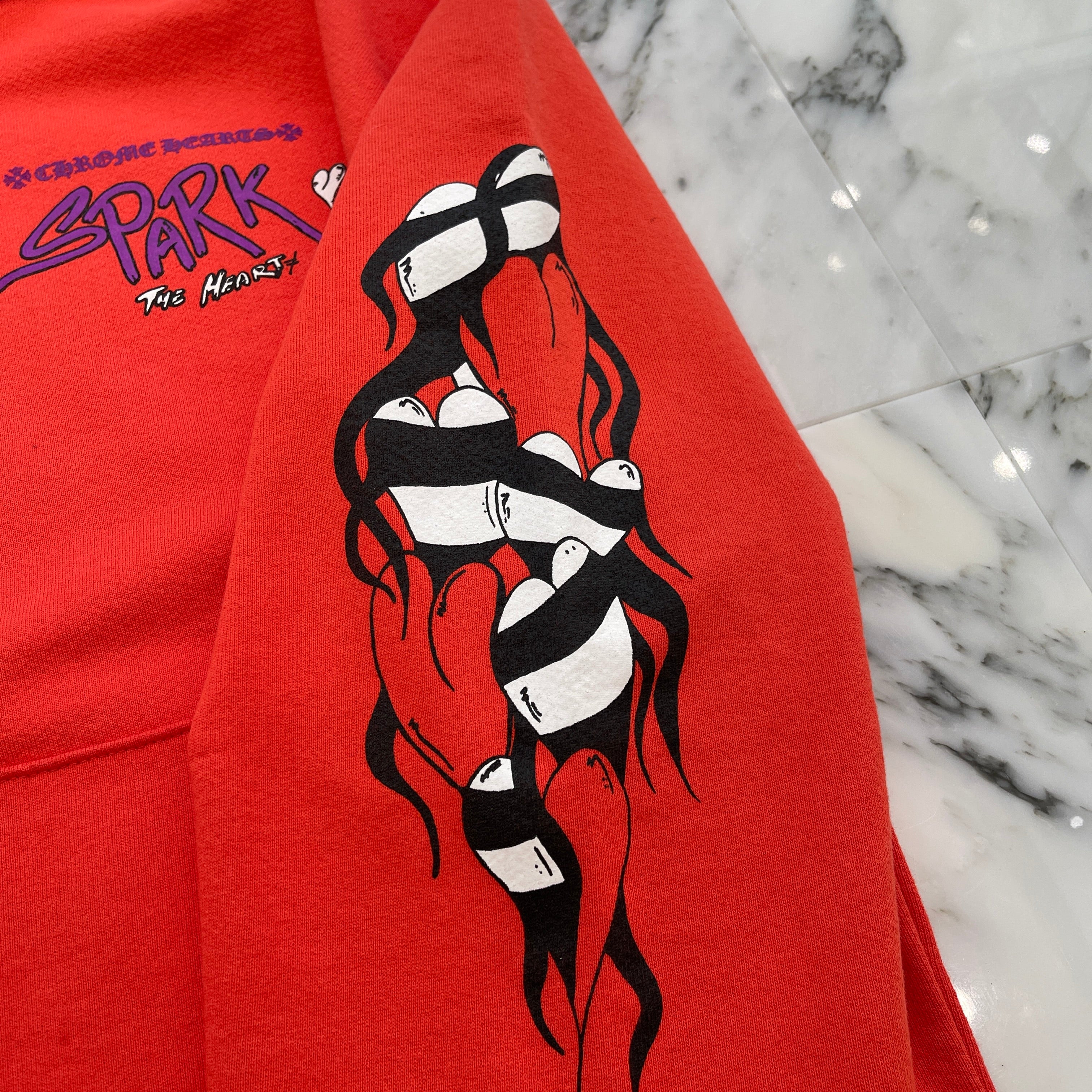 CHROME HEARTS × MATTY BOY 2023SS Sadistic Lipstick Pullover Hoodie Size L クロムハーツ × マッティボーイ サディスティック リップスティック プルオーバー サイズL