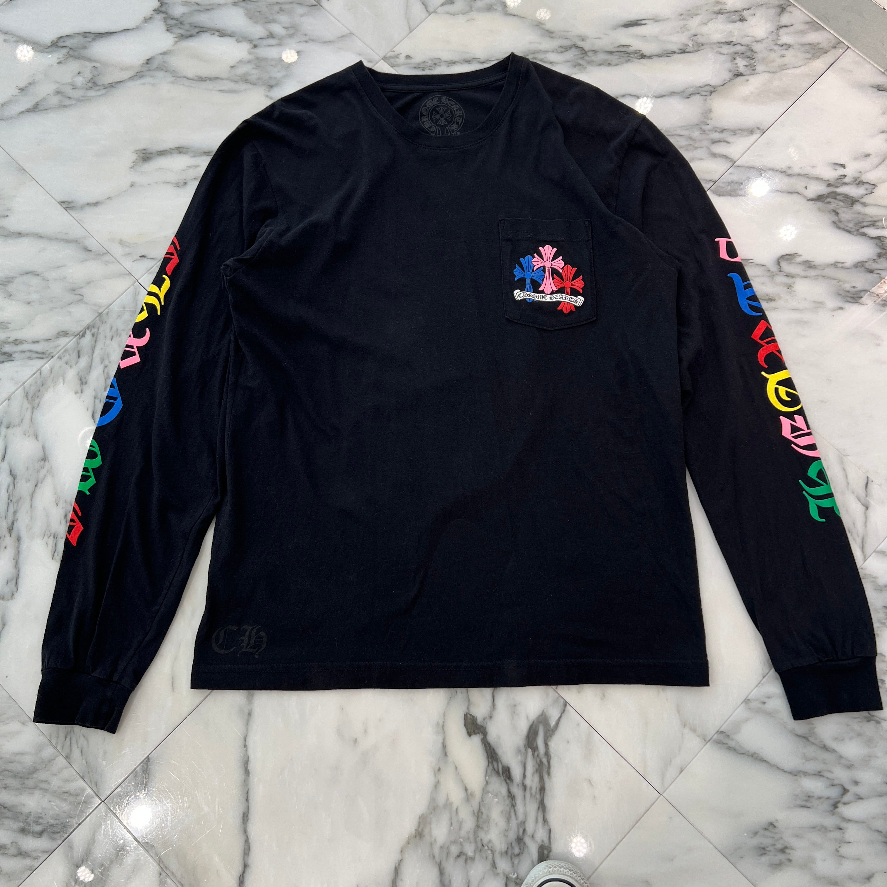 CHROME HEARTS 2021SS MLTCOL CEM CRS Long Sleeve Tee Size L クロムハーツ マルチカラー セメタリークロス ロングスリーブTシャツ サイズL