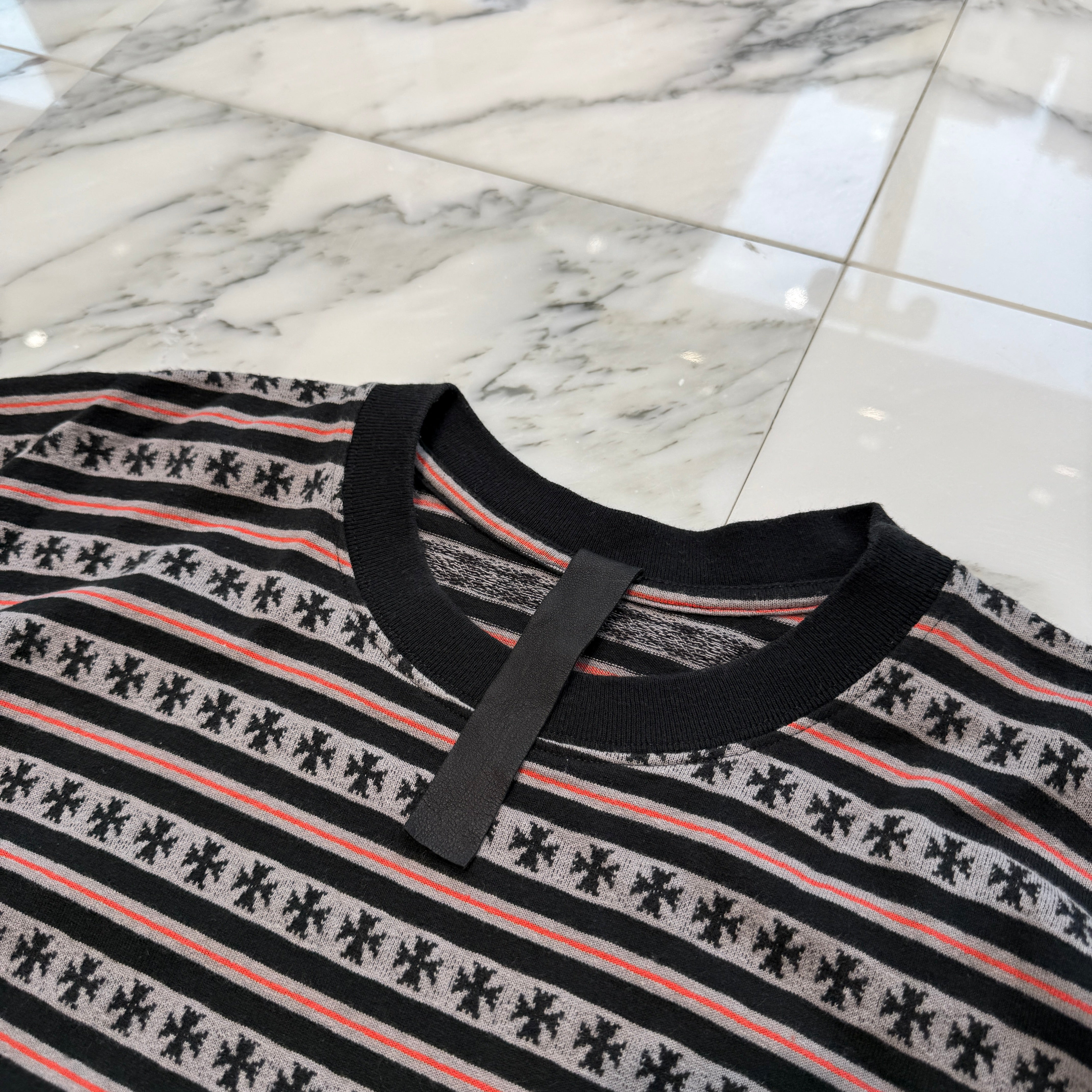 CHROME HEARTS × MATTY BOY Y Not Stripe CH Plus Tee Size L クロムハーツ×マッティボーイ ワイノット ストライプ CHプラス Tシャツ サイズL