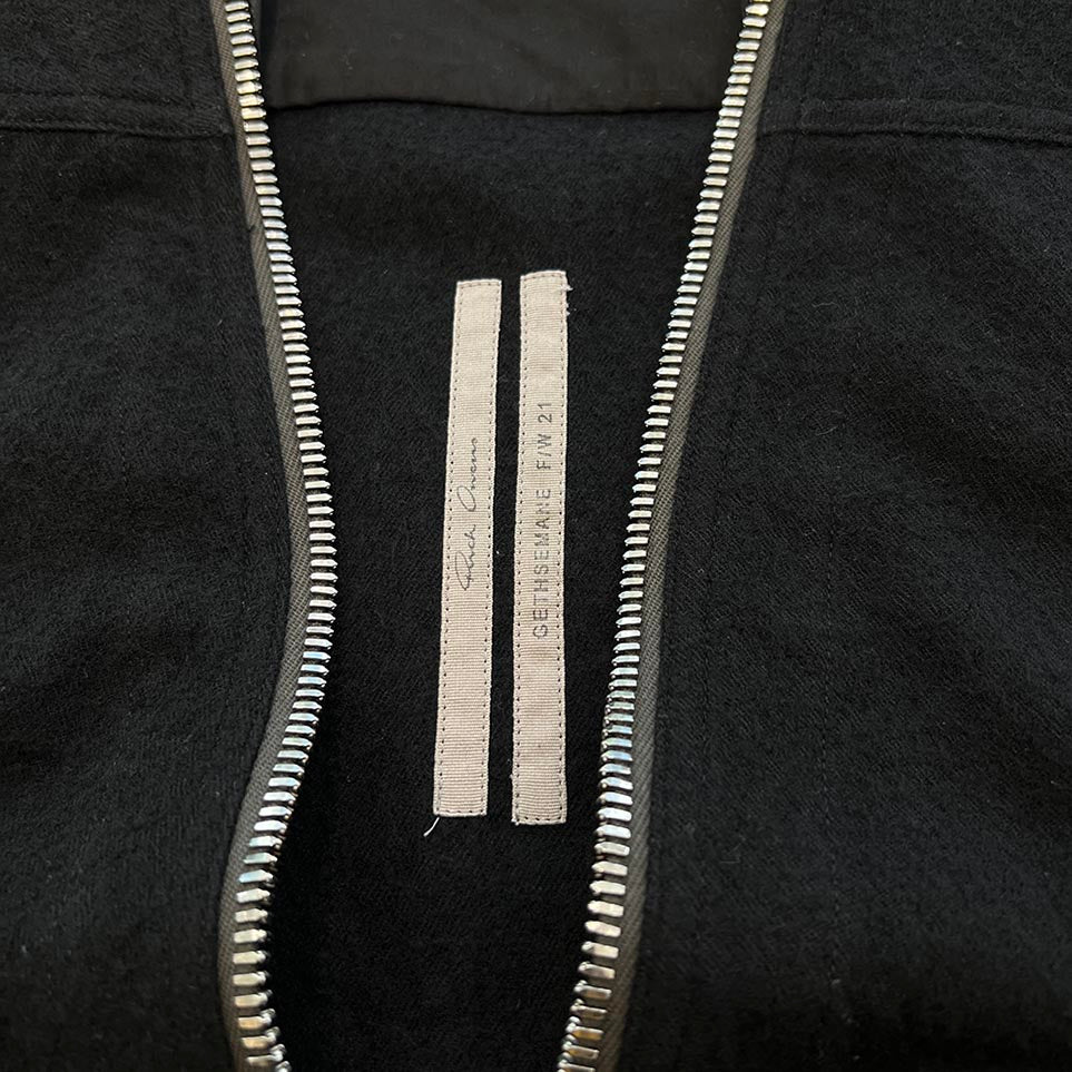 Rick Owens 2021AW Zip Larry Shirt RU02A5288-WCF Size 38 リックオウェンス ジップ ラリーシャツ サイズ38