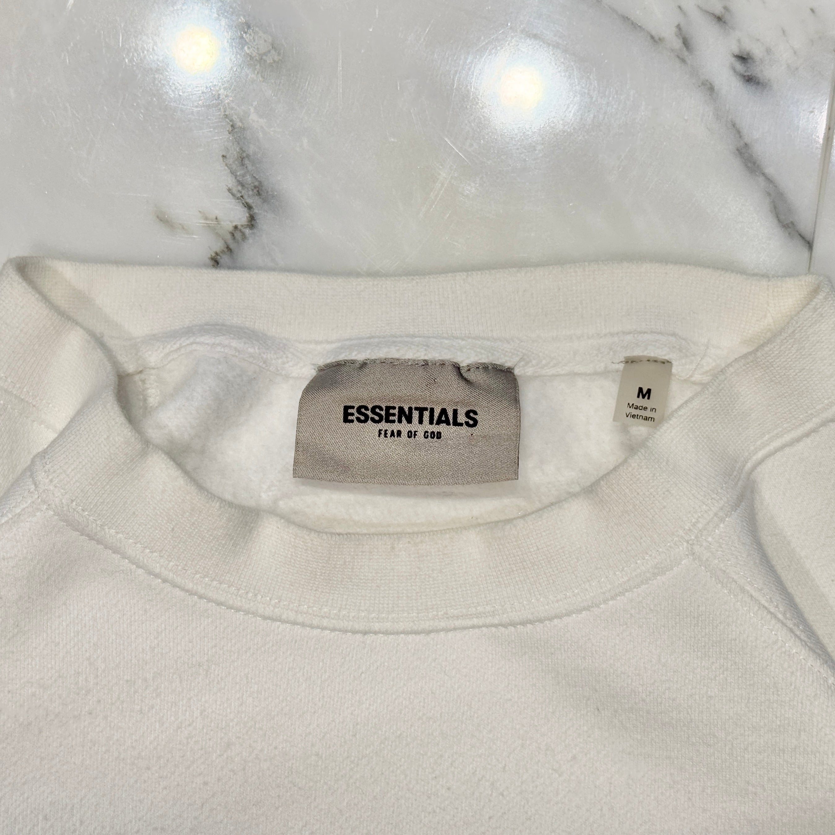 FEAR OF GOD ESSENTIALS 2020SS 3D Silicon Applique Crewneck Sweat Shirt Size M フィアオブゴッド エッセンシャル 3Dシリコンアップリケ クルーネック スウェットシャツ サイズM