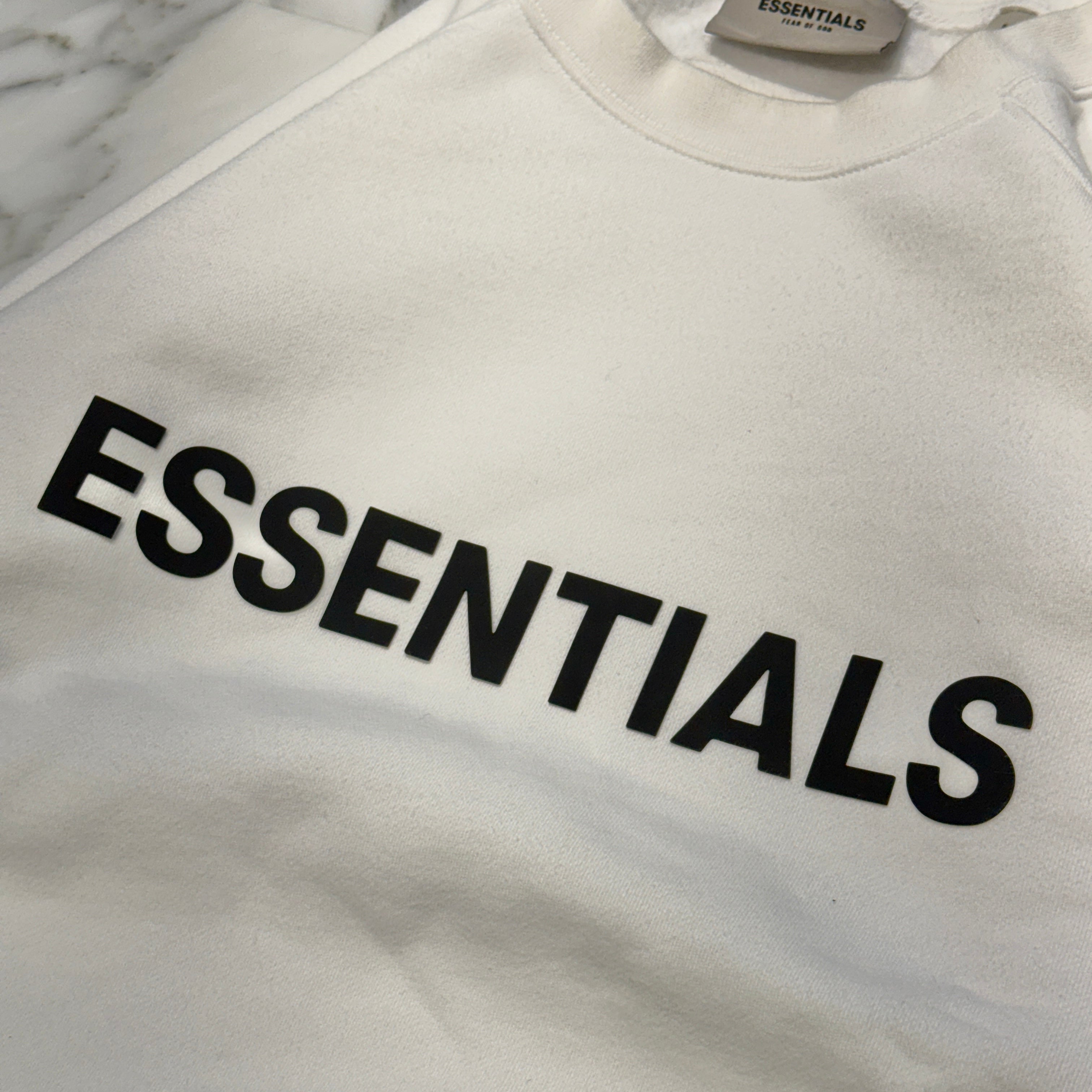 FEAR OF GOD ESSENTIALS 2020SS 3D Silicon Applique Crewneck Sweat Shirt Size M フィアオブゴッド エッセンシャル 3Dシリコンアップリケ クルーネック スウェットシャツ サイズM