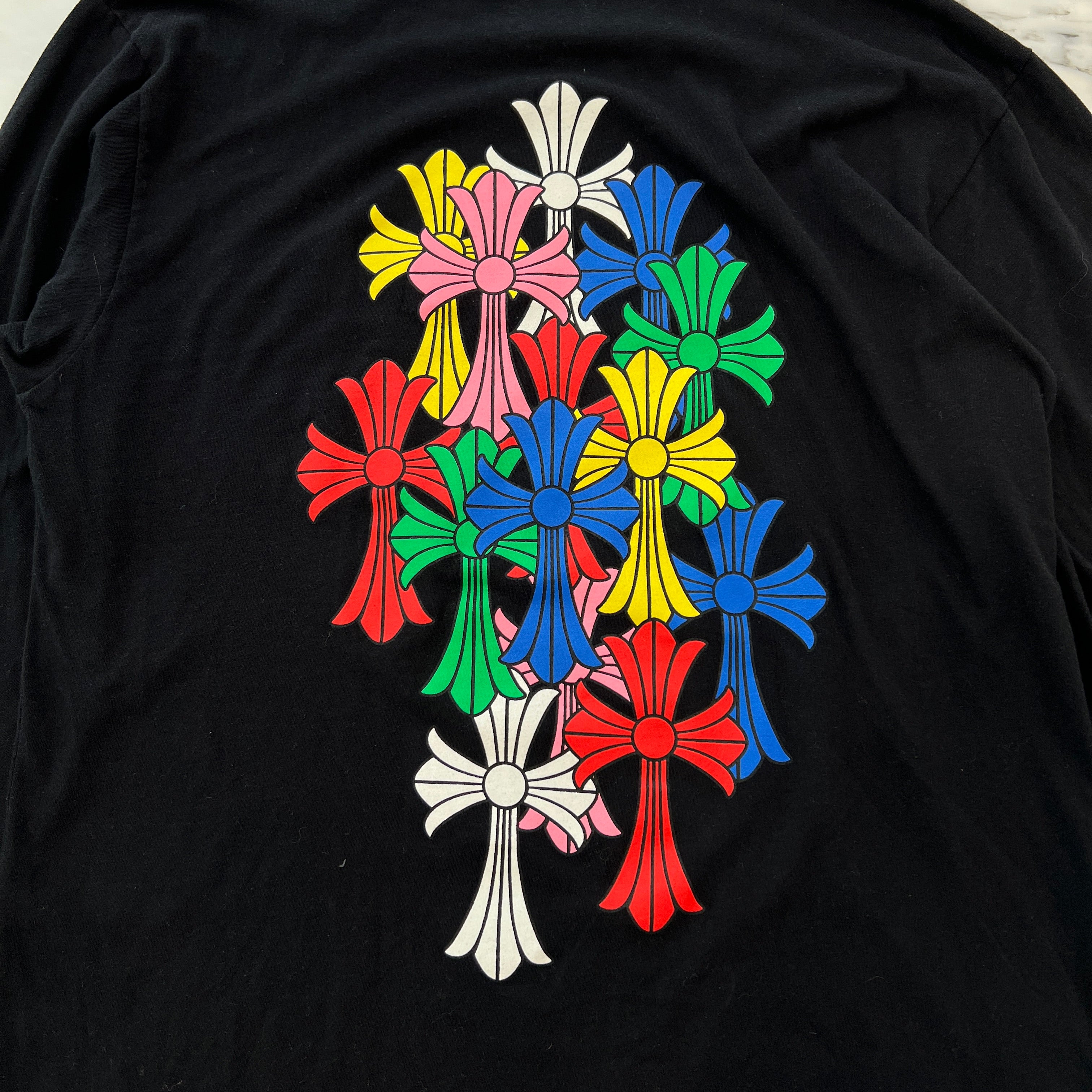 CHROME HEARTS 2021SS MLTCOL CEM CRS Long Sleeve Tee Size L クロムハーツ マルチカラー セメタリークロス ロングスリーブTシャツ サイズL