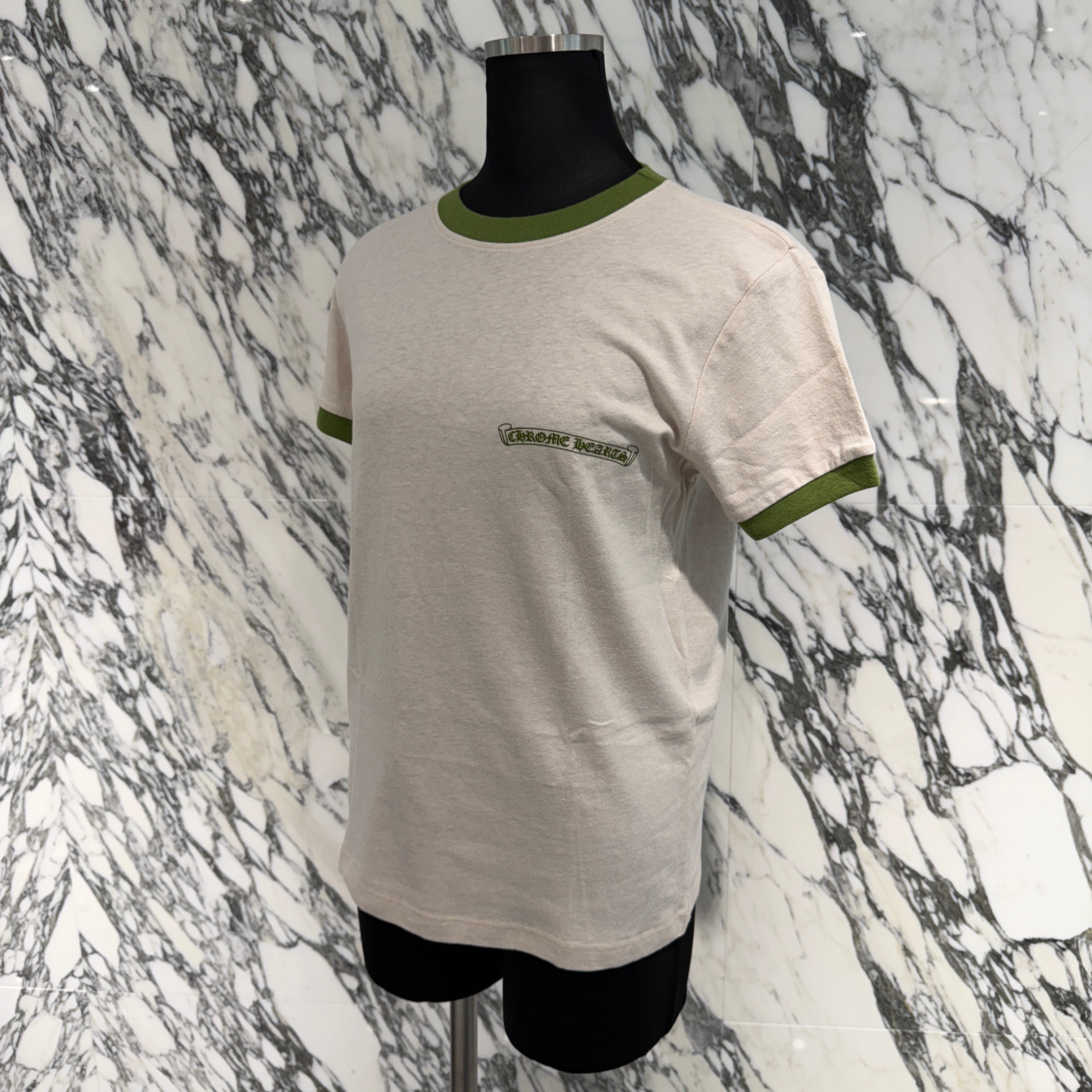 CHROME HEARTS Back Horseshoe Print Ringer Tee Size S クロムハーツ バックホースシュープリント リンガーTシャツ サイズS