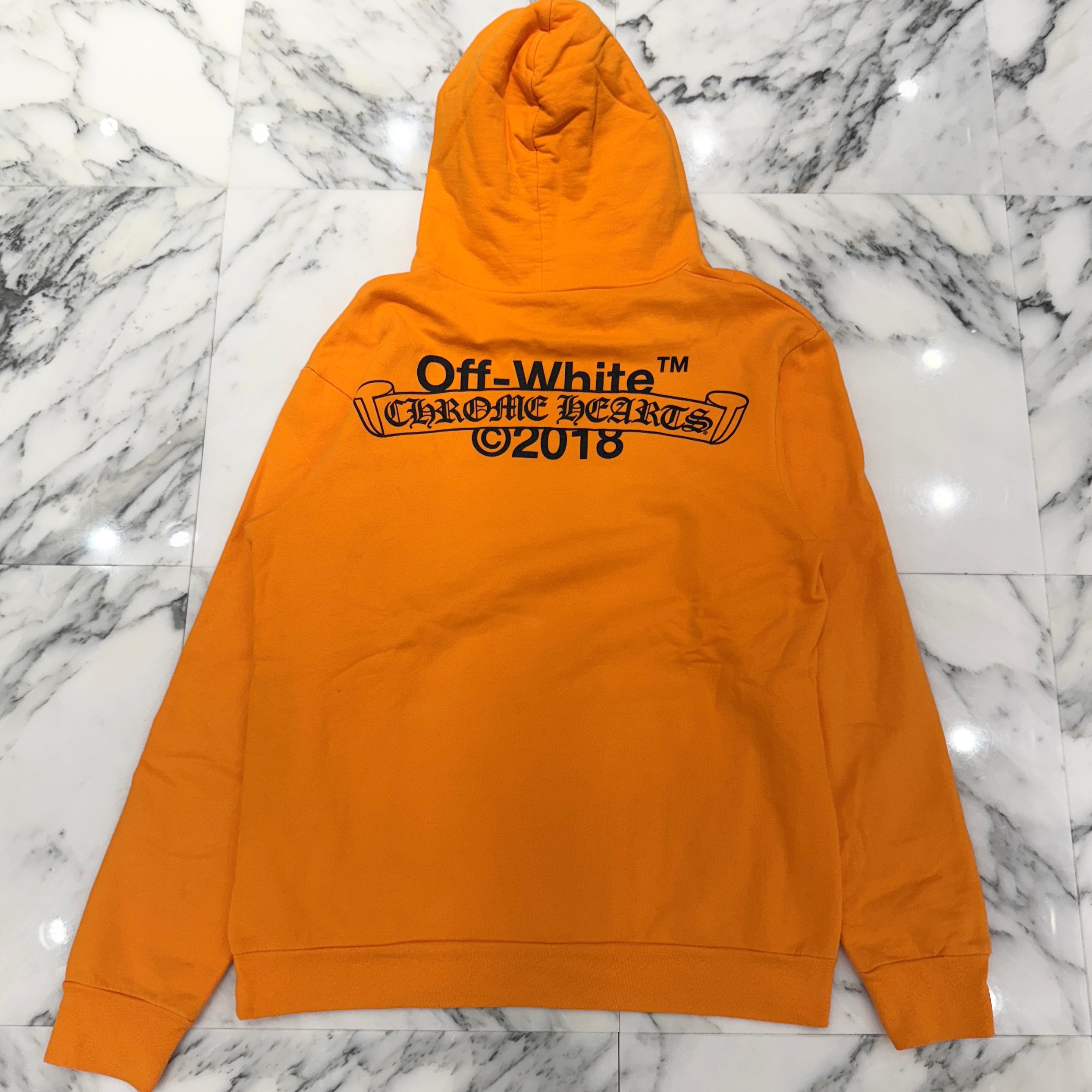 CHROME HEARTS × OFF-WHITE 2018SS HD PLVR V Size XL クロムハーツ × オフホワイト プルオーバーフーディ サイズXL