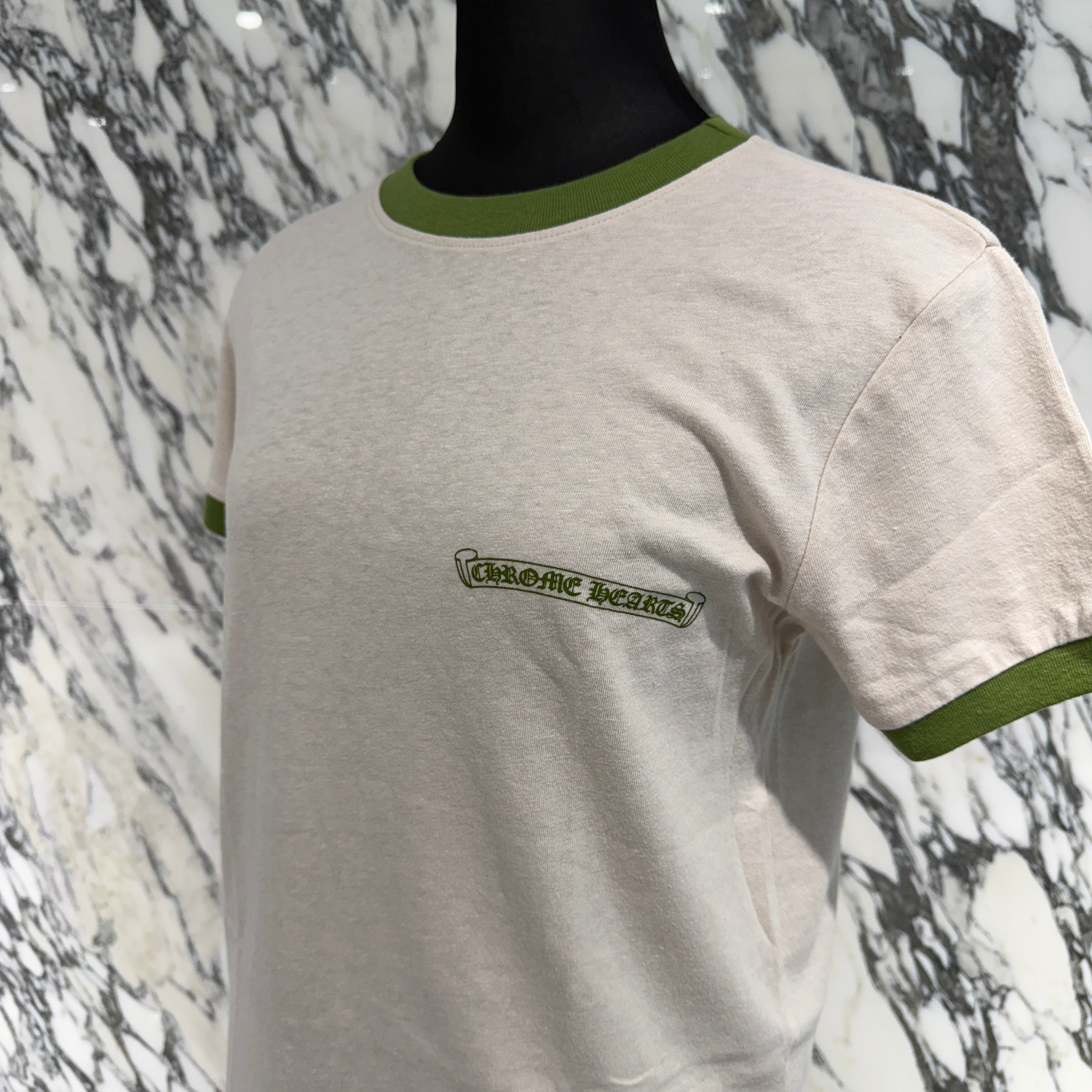 CHROME HEARTS Back Horseshoe Print Ringer Tee Size M クロムハーツ バックホースシュープリント リンガーTシャツ サイズM