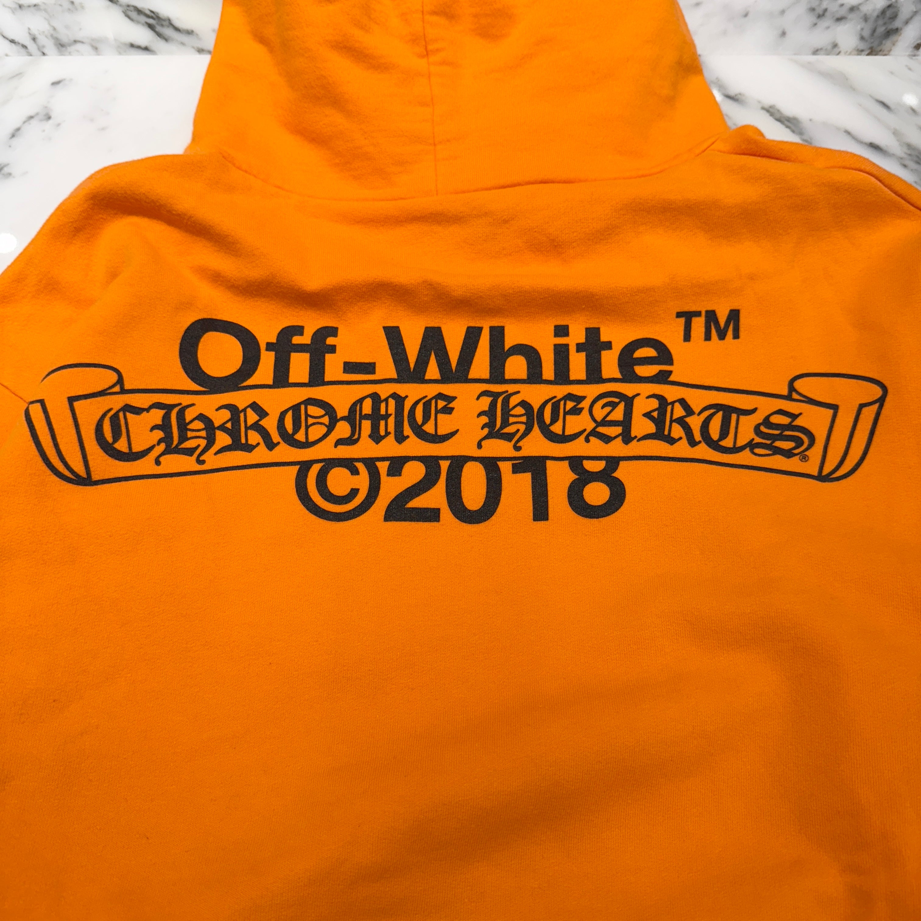 CHROME HEARTS × OFF-WHITE 2018SS HD PLVR V Size XL クロムハーツ × オフホワイト プルオーバーフーディ サイズXL