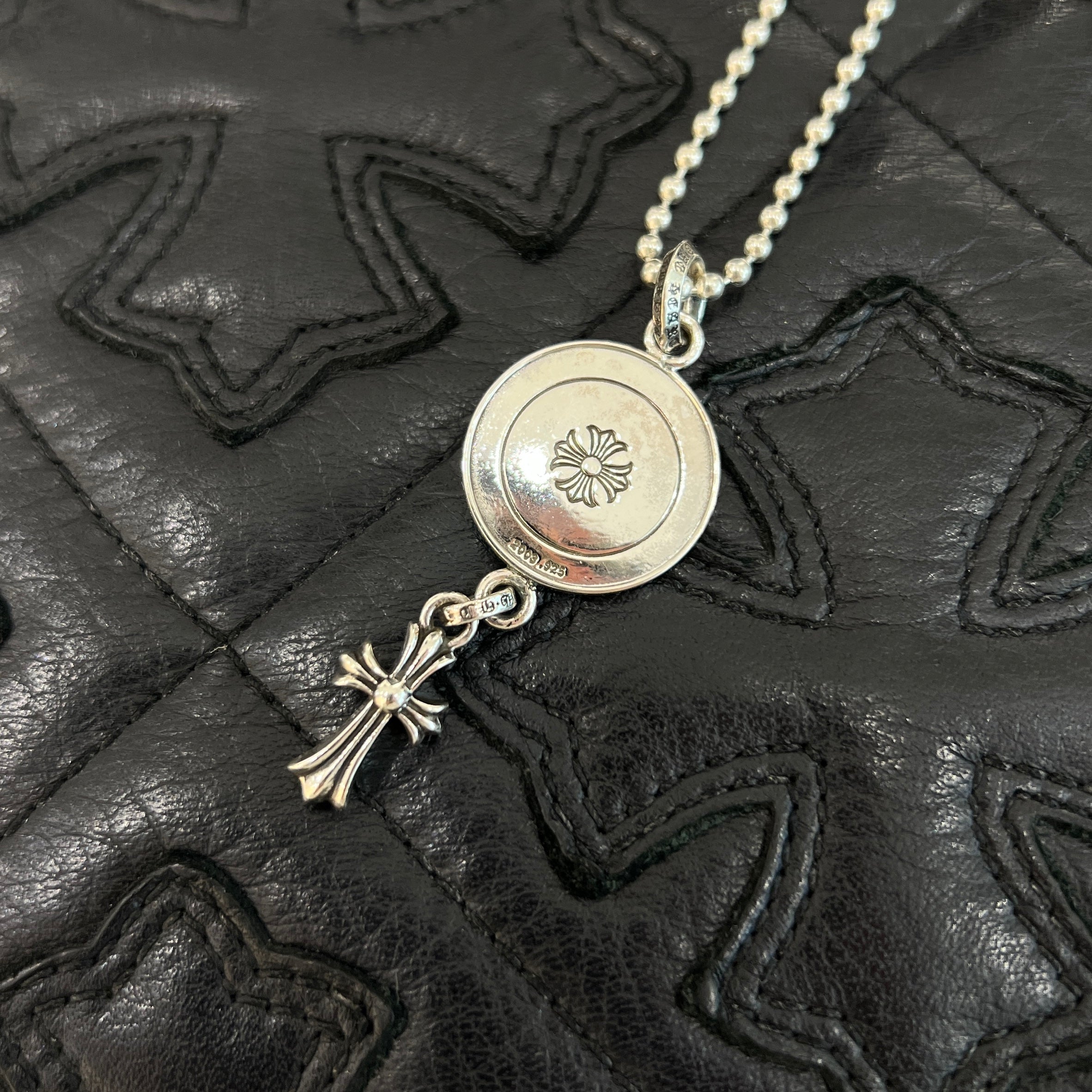 CHROME HEARTS Baby Fat Angel Medal Charm V2 Neckless Size 29 Inch クロムハーツ ベイビーファットエンジェルメダルチャーム V2 ネックレス サイズ29インチ