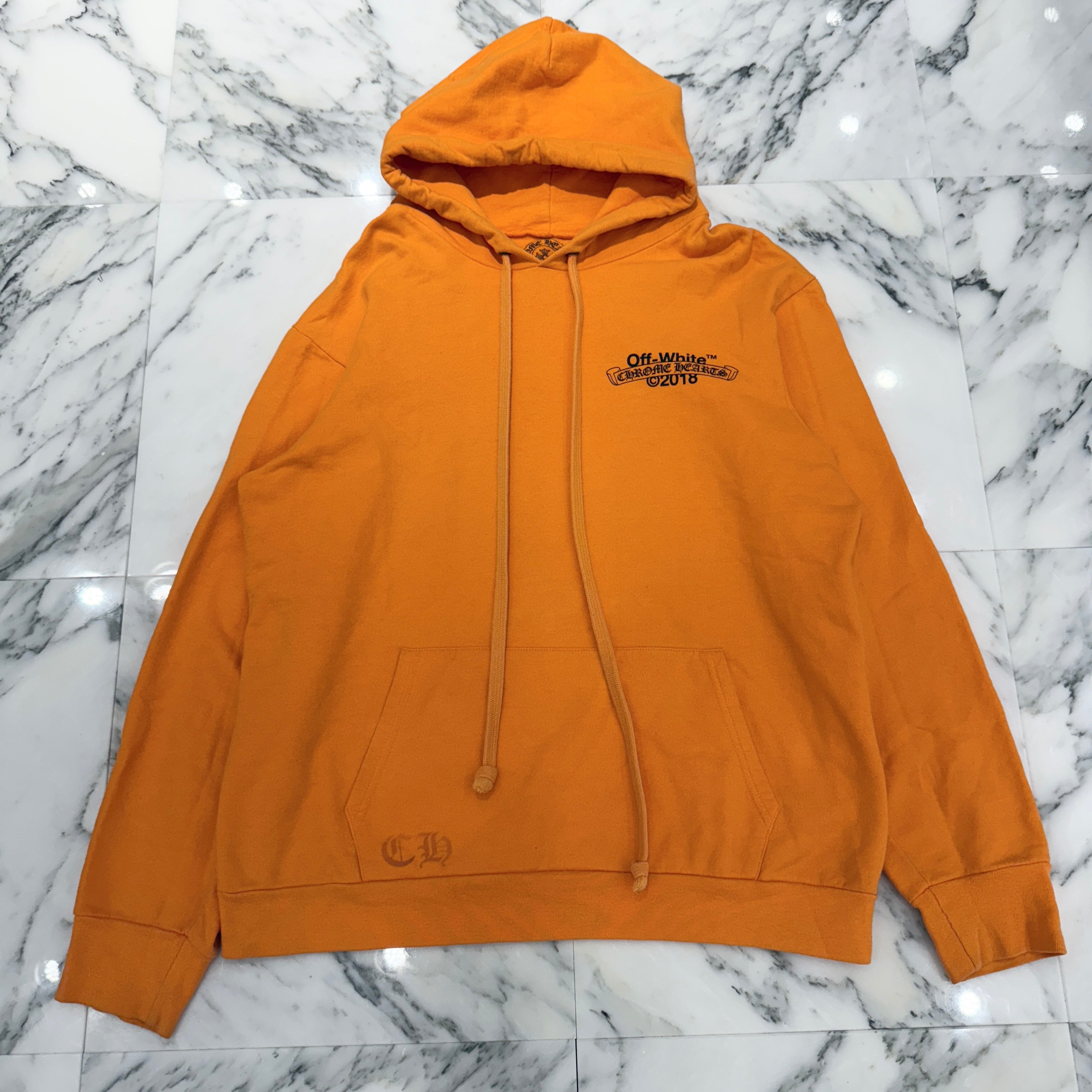 CHROME HEARTS × OFF-WHITE 2018SS HD PLVR V Size XXL クロムハーツ × オフホワイト プルオーバーフーディ サイズXXL