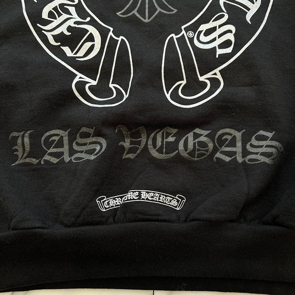 CHROME HEARTS Las Vegas Limited Silver Horseshoe Pullover Hoodie Size L クロムハーツ ラスベガス限定 シルバー ホースシュー プルオーバーフーディー サイズL