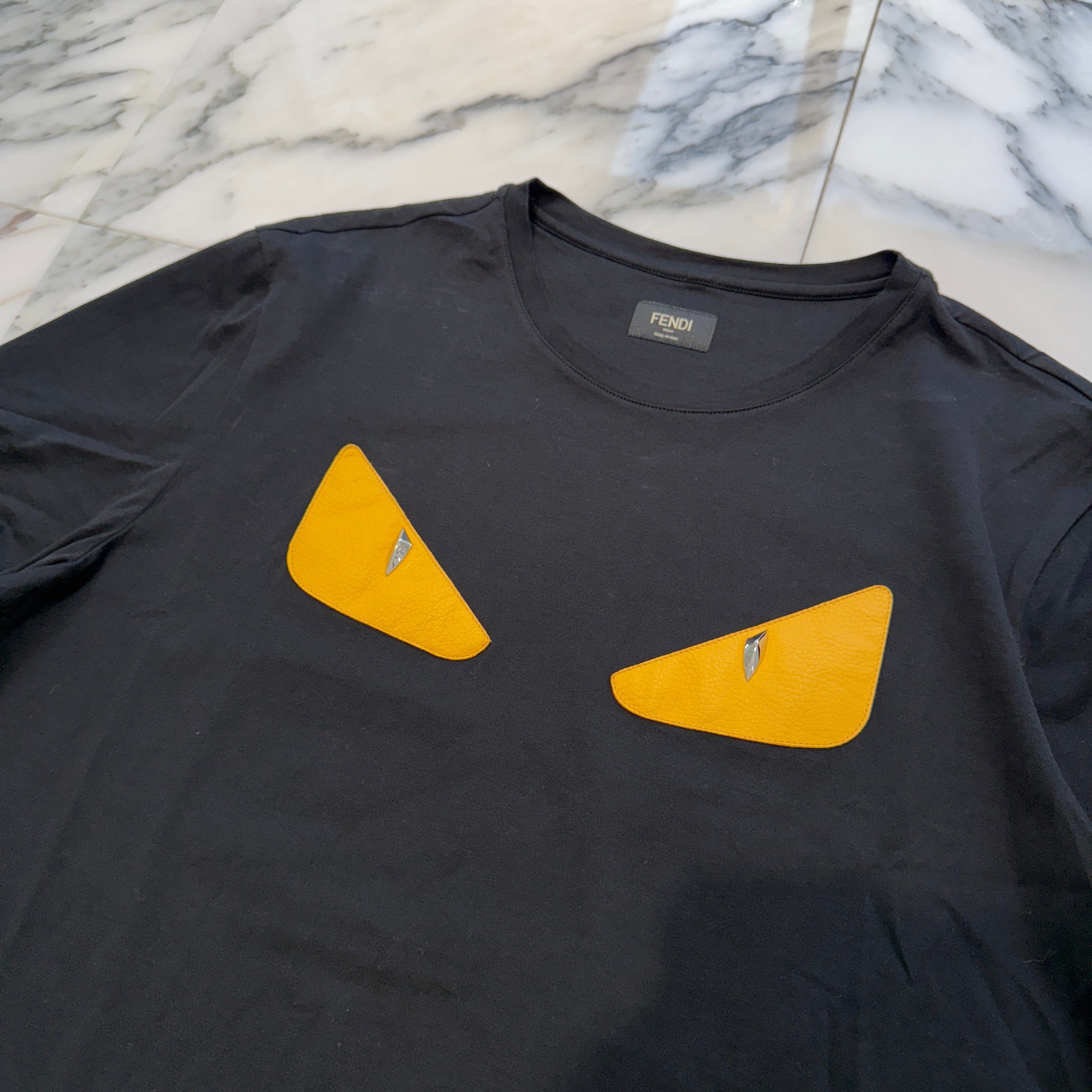 FENDI 2020SS Bag Bugs Monster Eye Tee FY0722 94T Size 54 フェンディ バグバグス モンスターアイ Tシャツ サイズ54