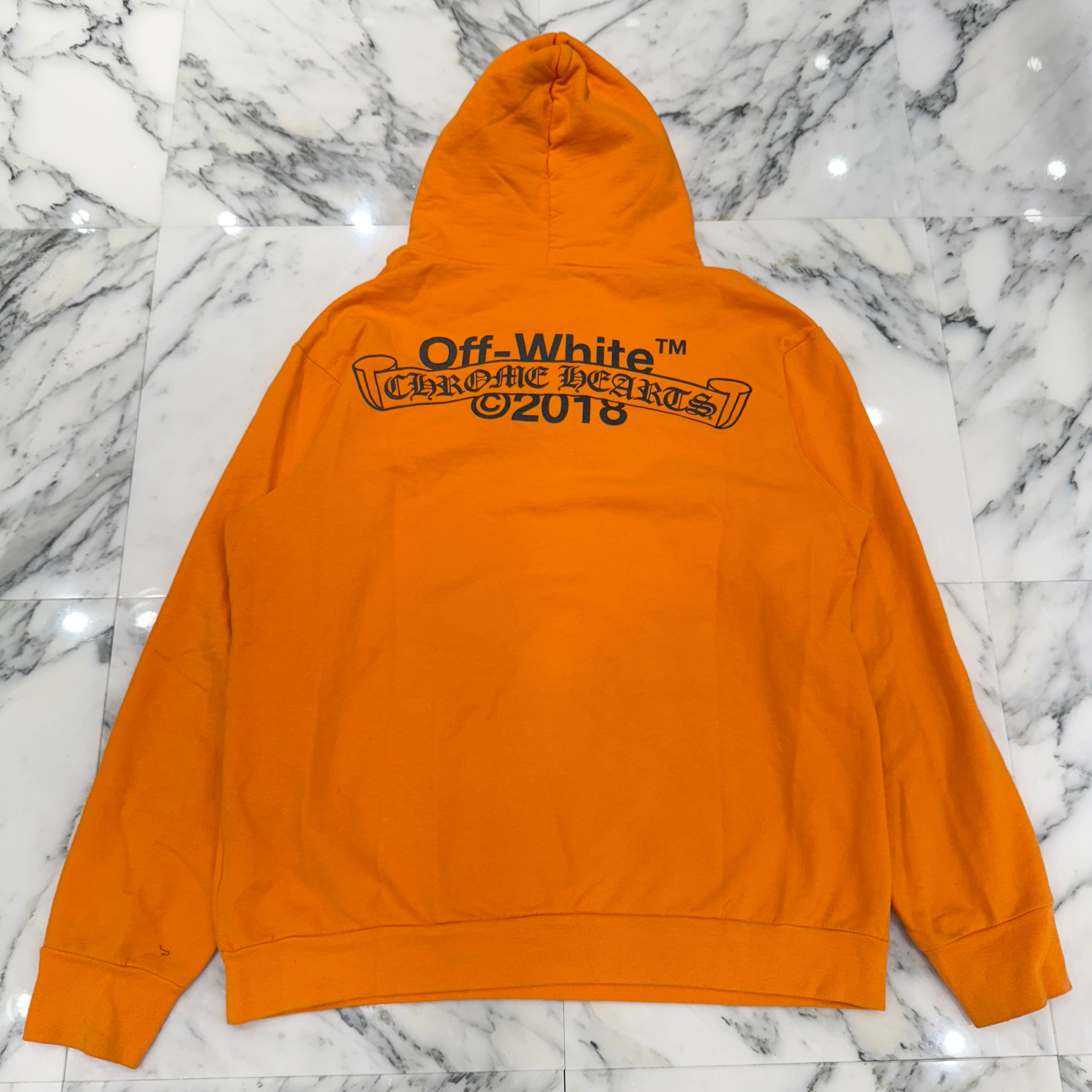 CHROME HEARTS × OFF-WHITE 2018SS HD PLVR V Size XXL クロムハーツ × オフホワイト プルオーバーフーディ サイズXXL